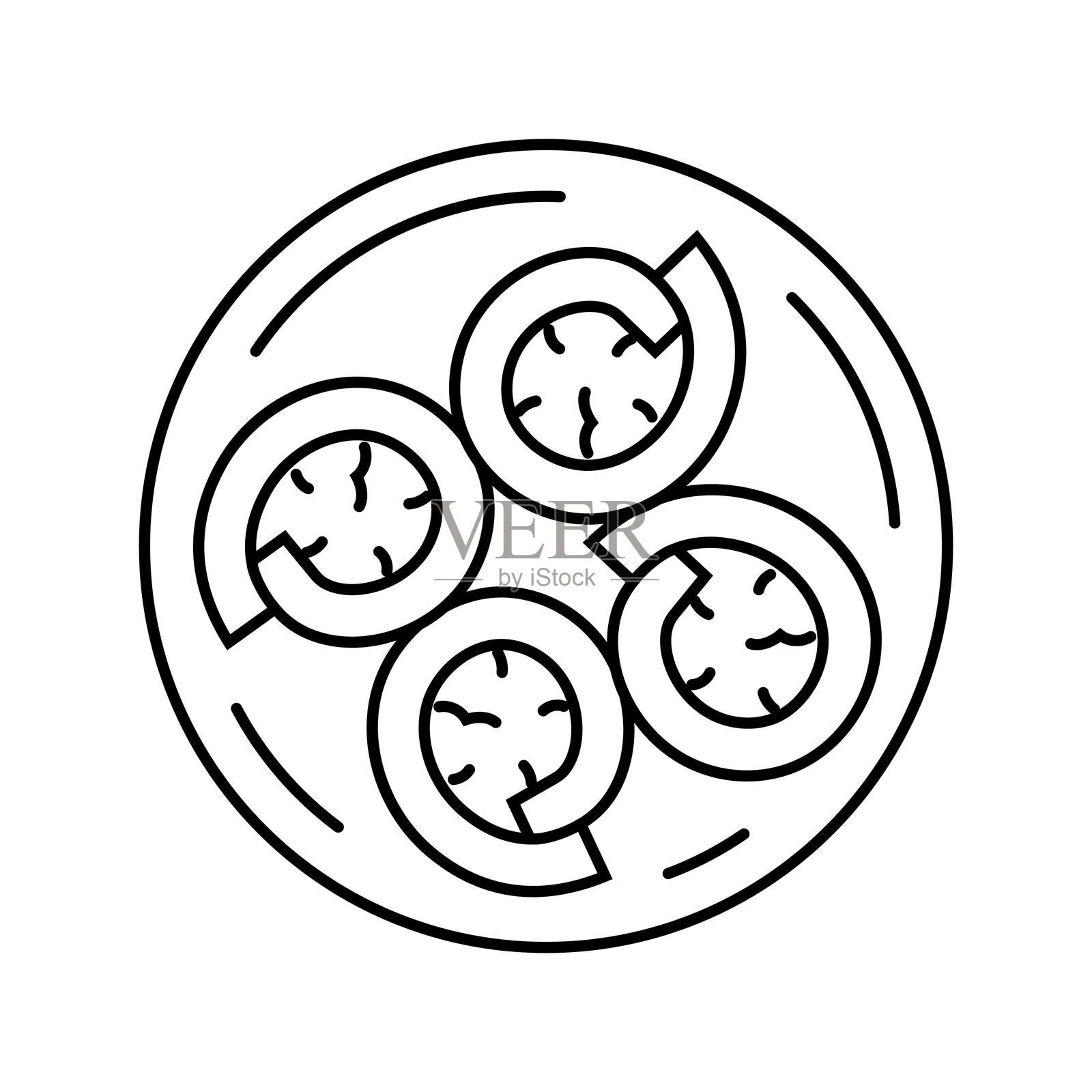 生巧克力原料主义者线条图标插图插画图片素材