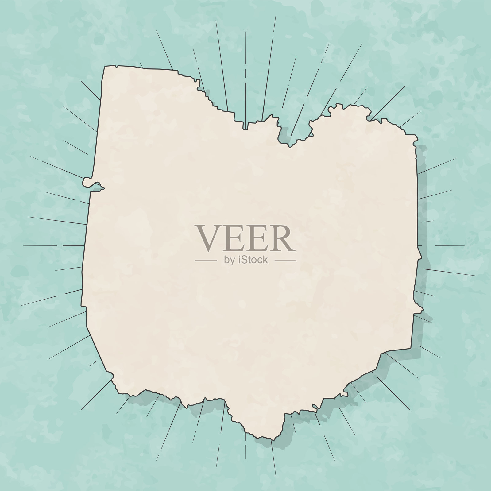 田纳西州贝德福德县。复古风格地图 - 旧纹理纸张插画图片素材