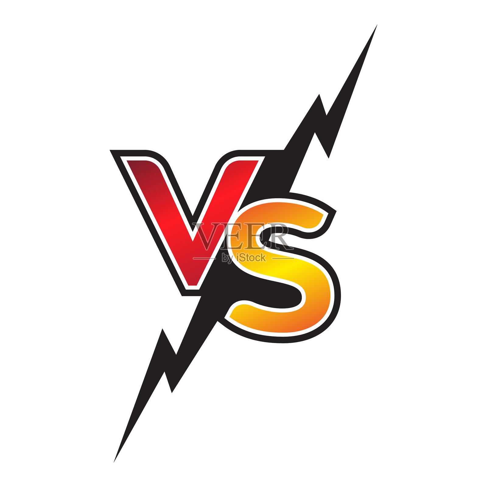 对战图标。对抗字母标志。战斗与比赛，游戏。插画图片素材