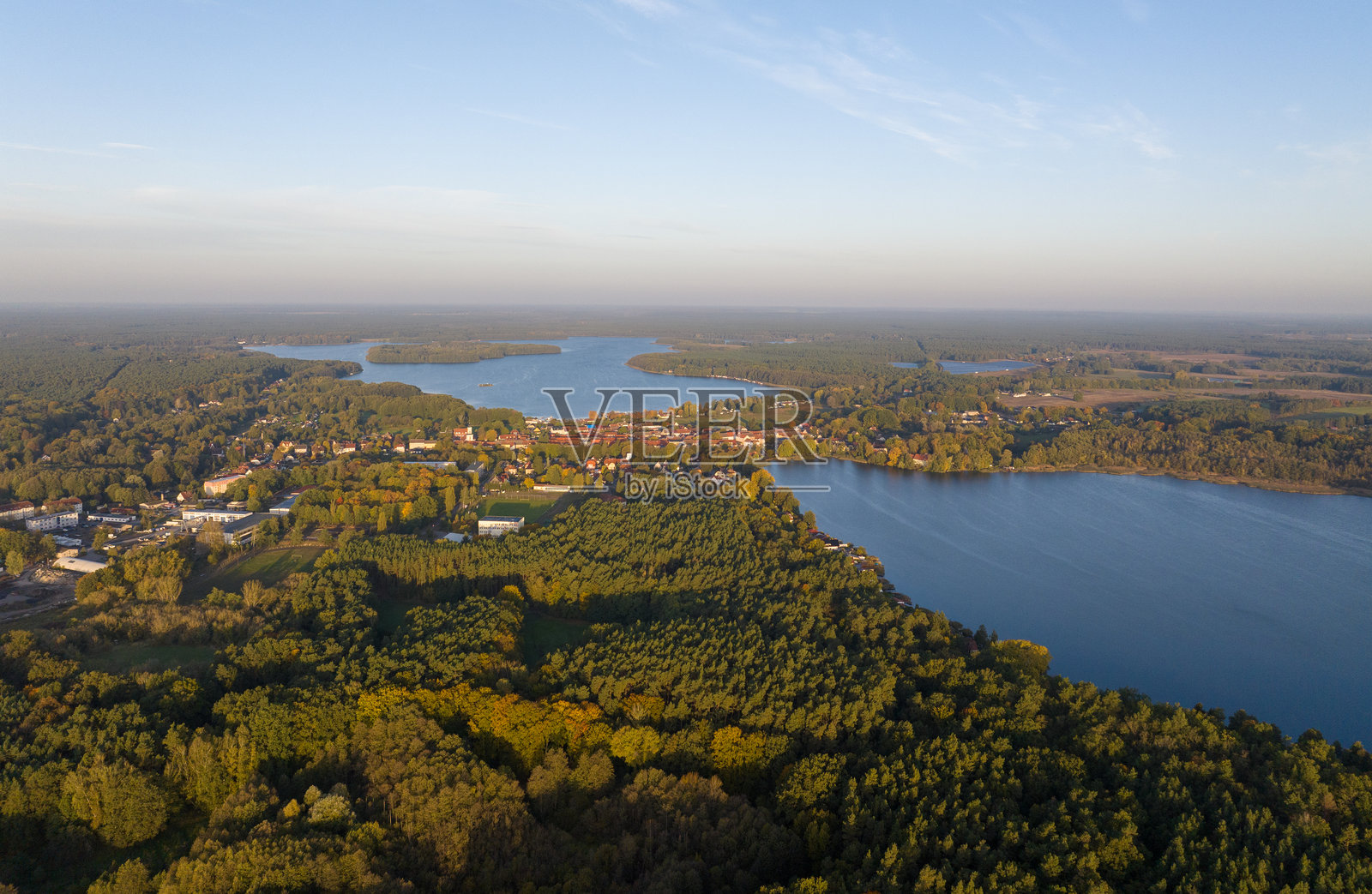 德国布兰登堡的林道三湖景观照片摄影图片