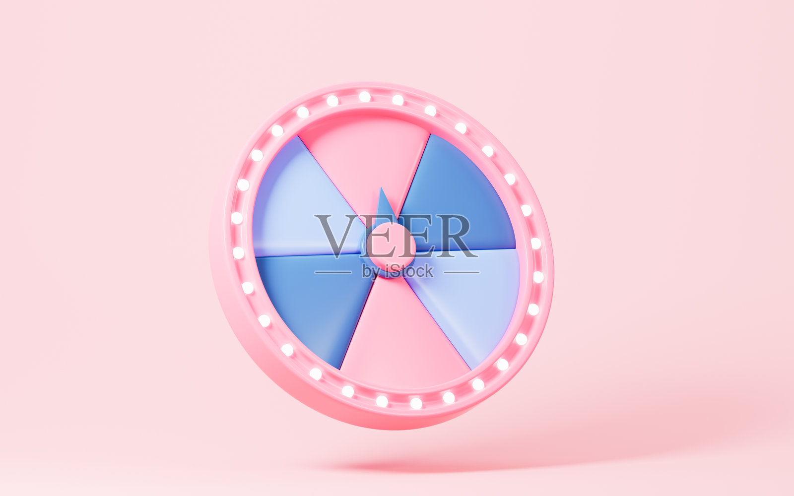 卡通旋转幸运轮，促销活动用的幸运转盘，3D渲染。照片摄影图片