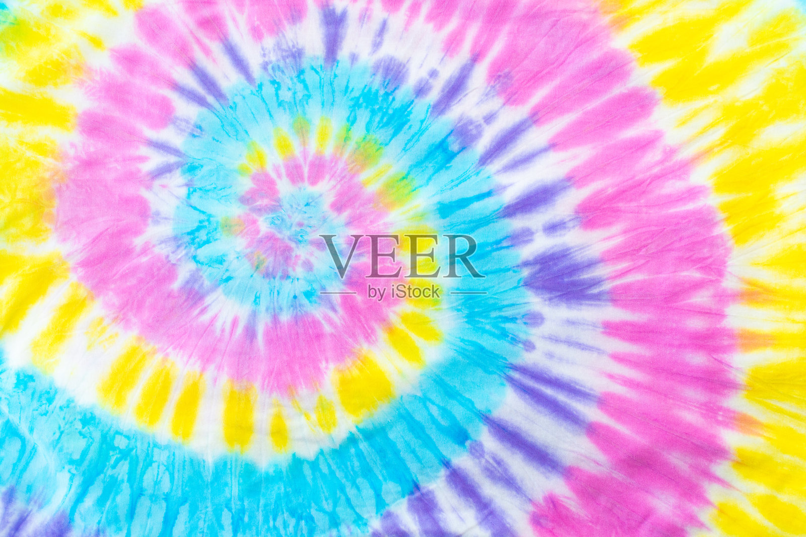 彩色扎染螺旋抽象纹理照片摄影图片