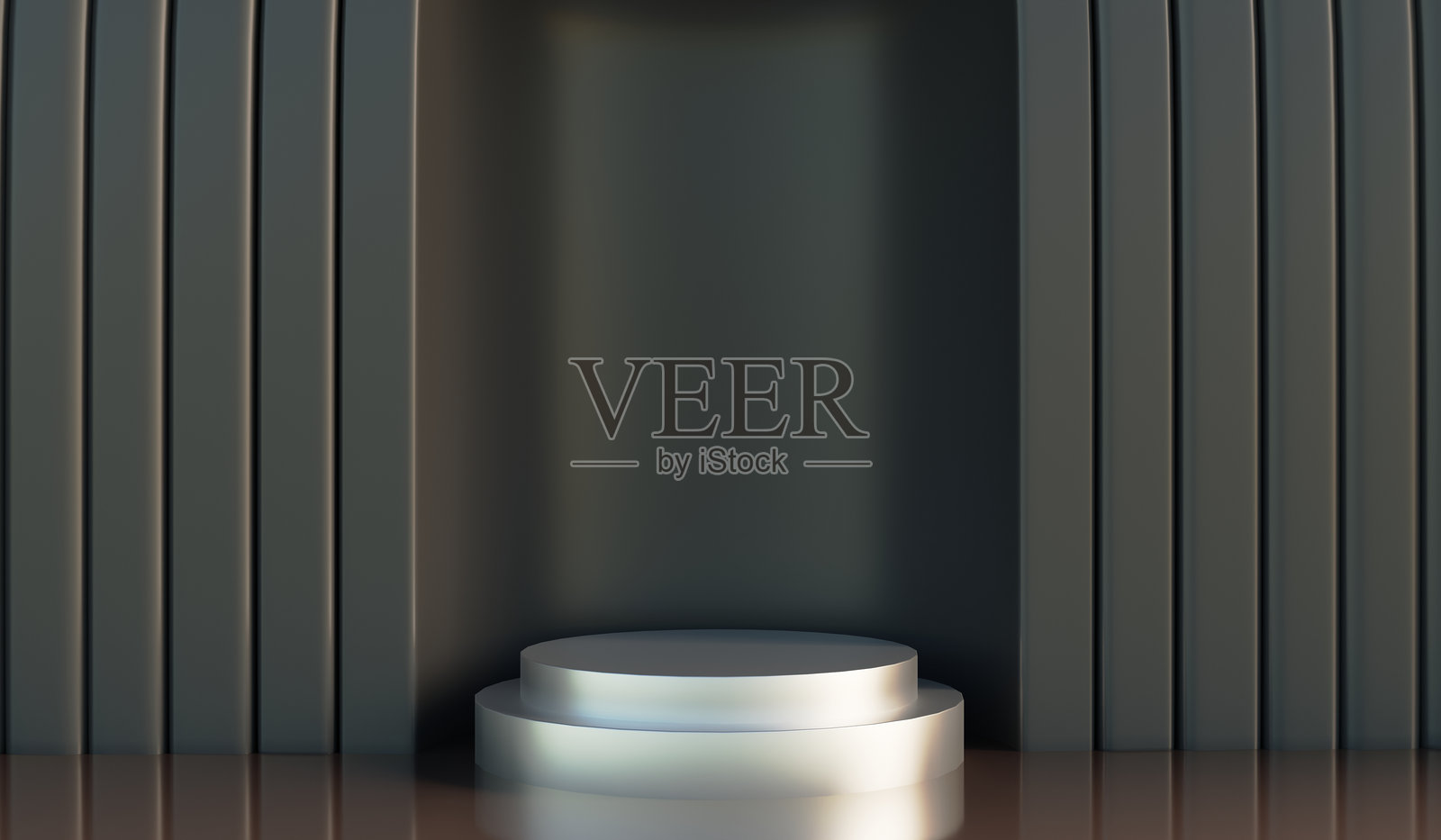 空的讲台产品展示3D讲台背景，适用于美容或化妆品产品的3D插图照片摄影图片