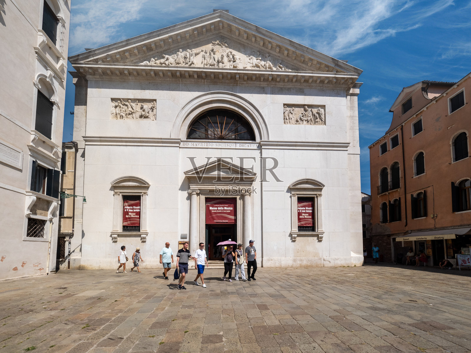威尼斯音乐博物馆圣毛里齐奥教堂，意大利照片摄影图片