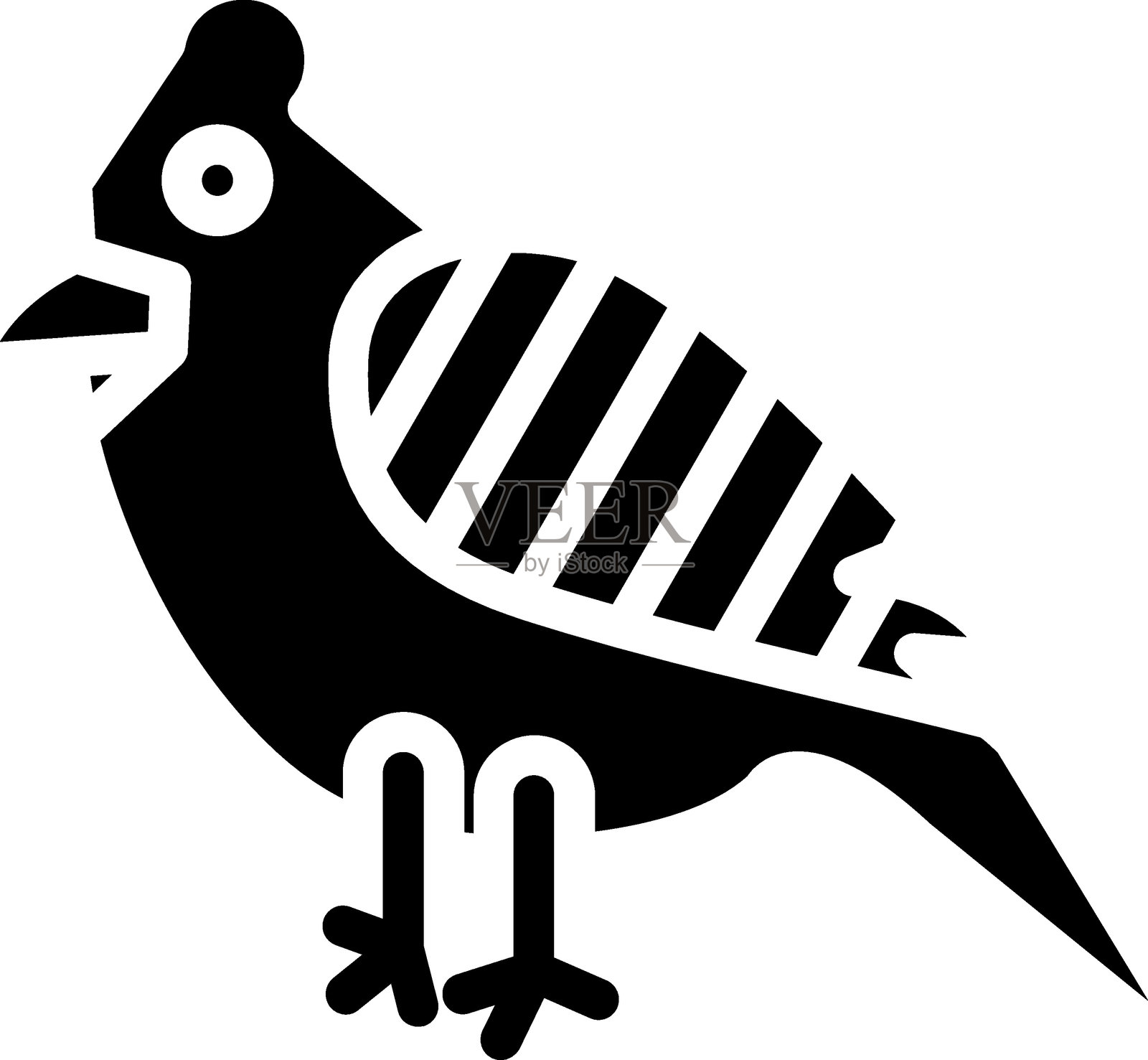 鸟类图标风格插画图片素材