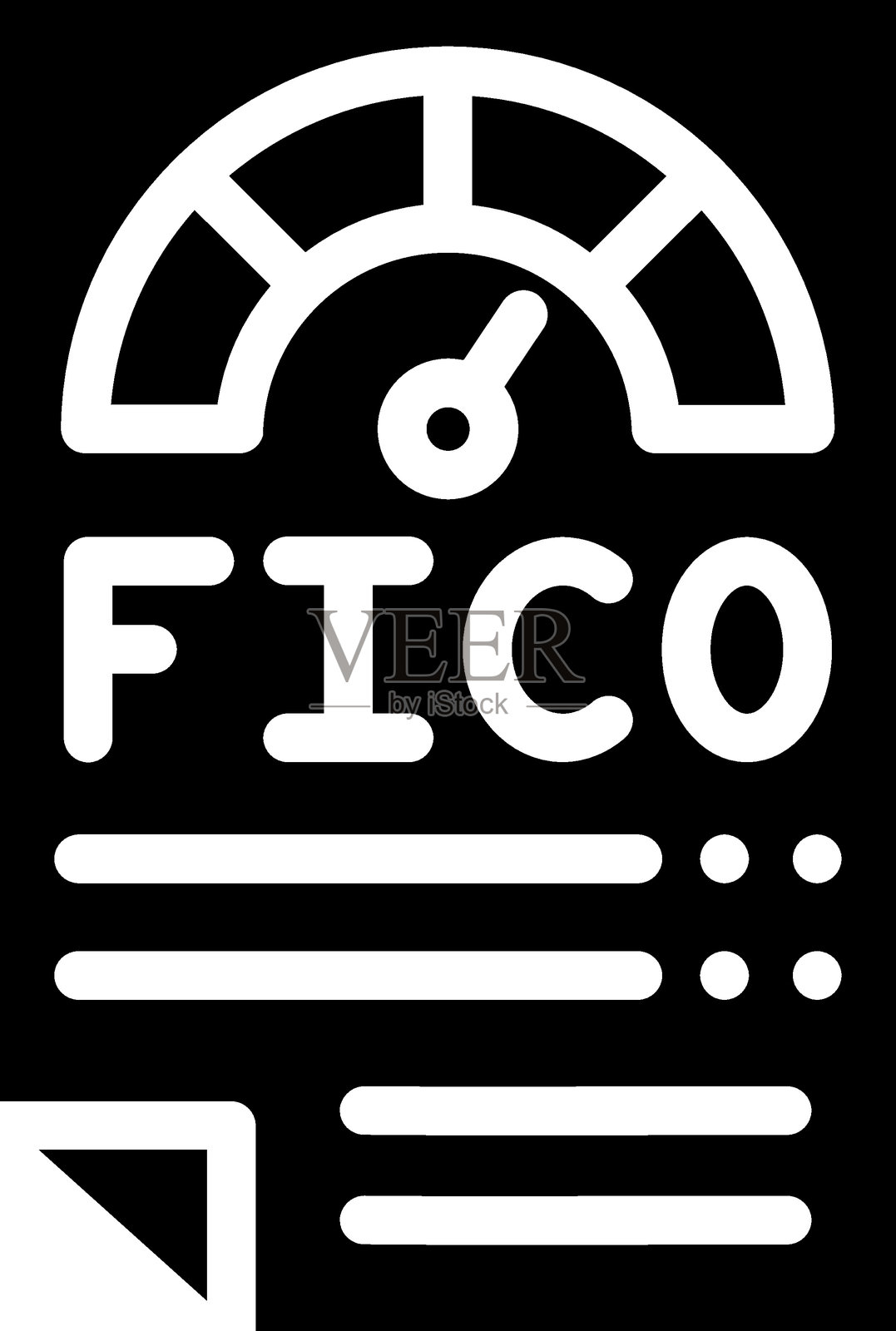 FICO评分图标风格插画图片素材