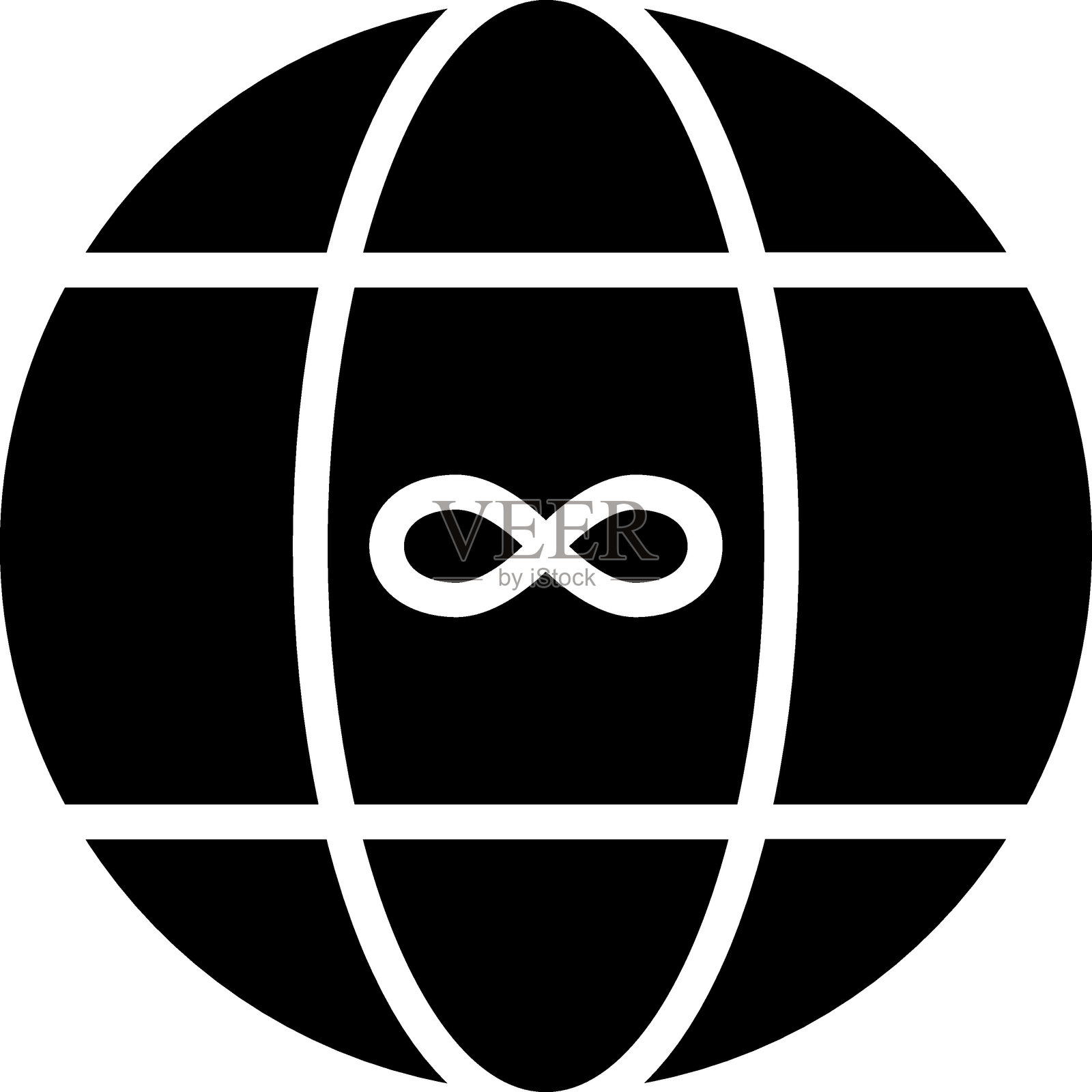 无限世界图标风格插画图片素材