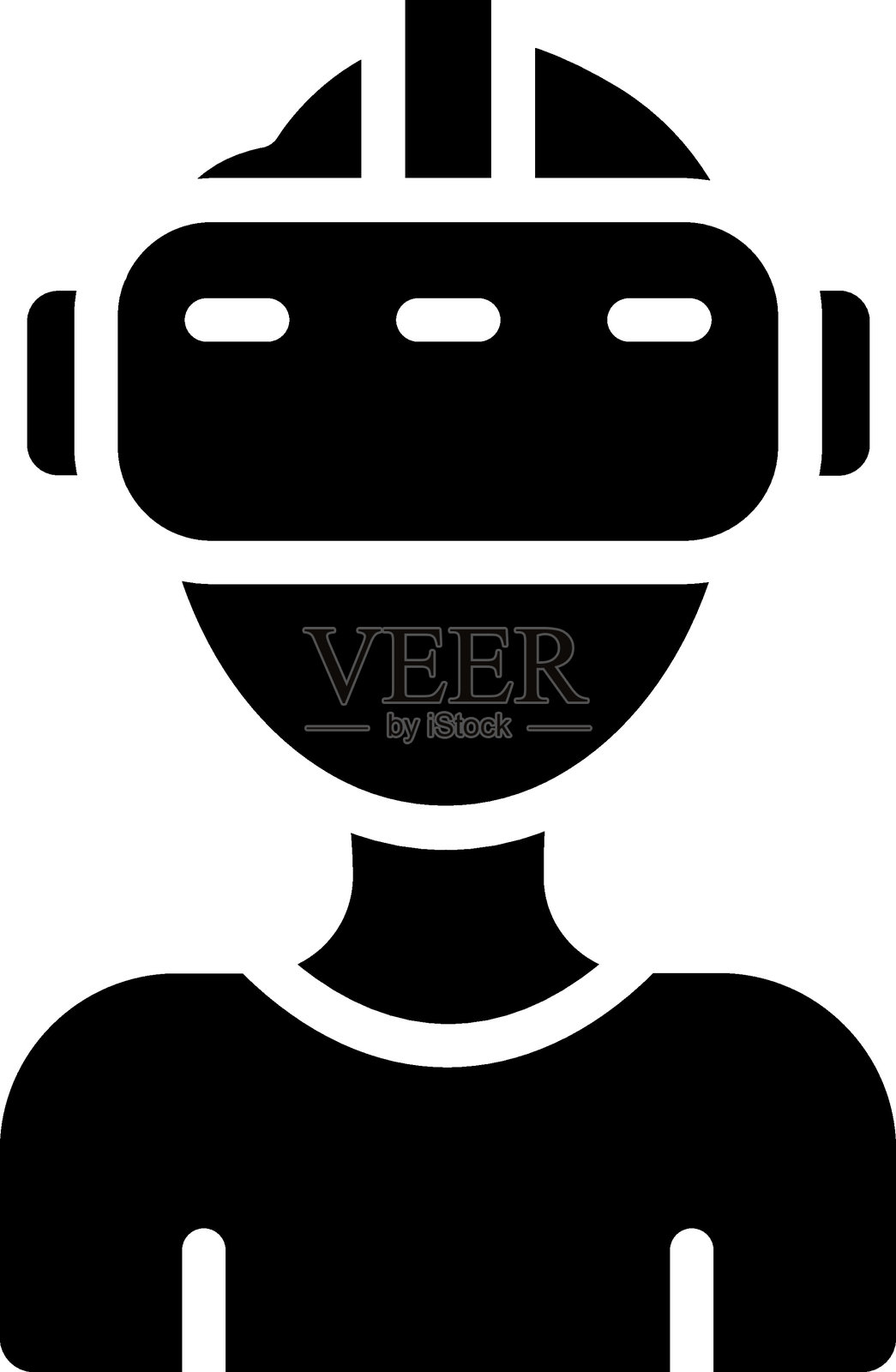 虚拟现实图标风格插画图片素材