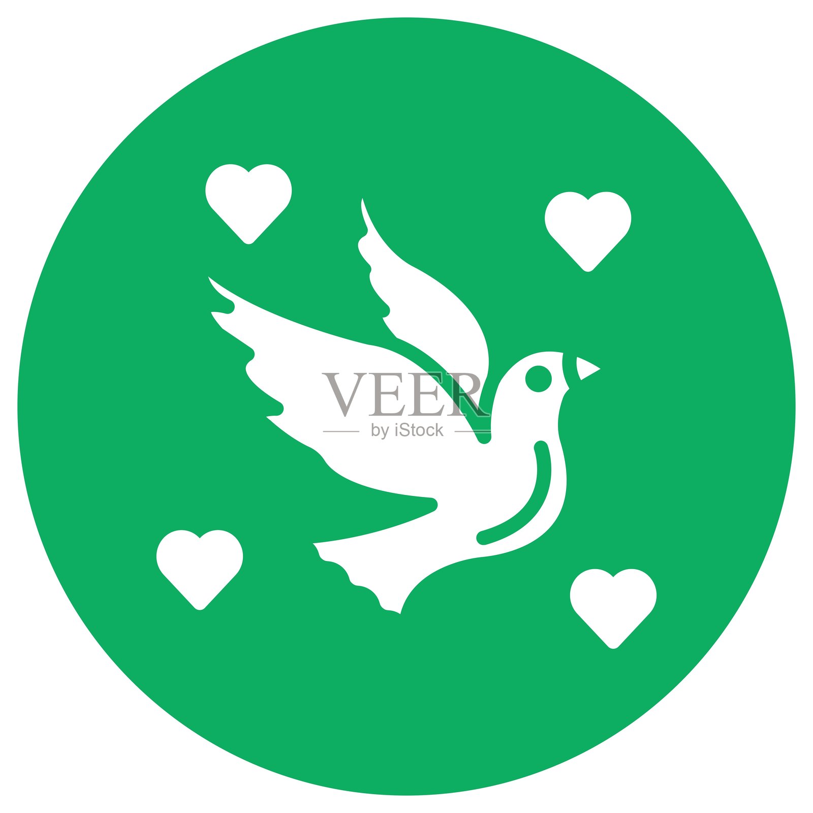 爱情鸟矢量图标设计插图插画图片素材