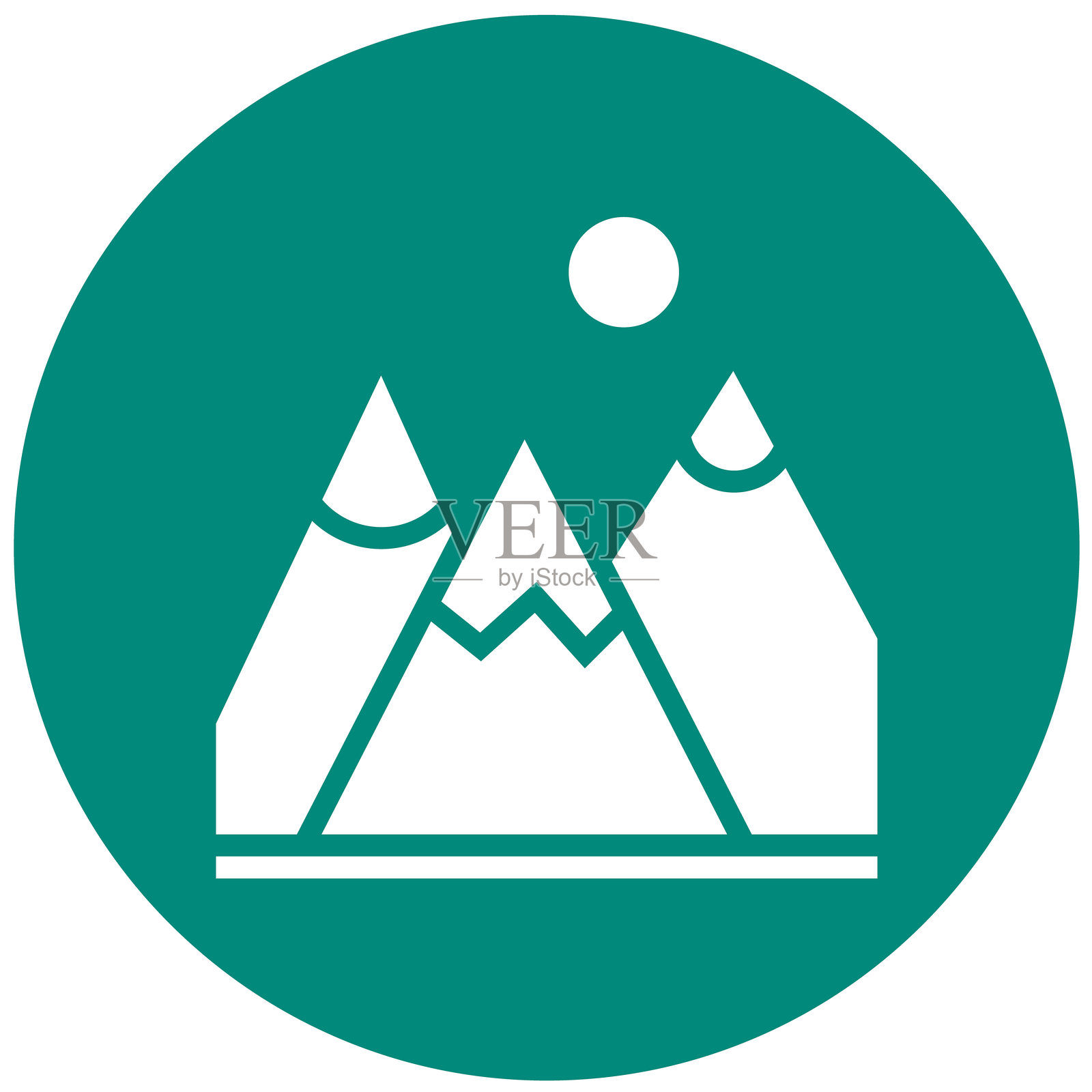 山脉矢量图标设计插图插画图片素材