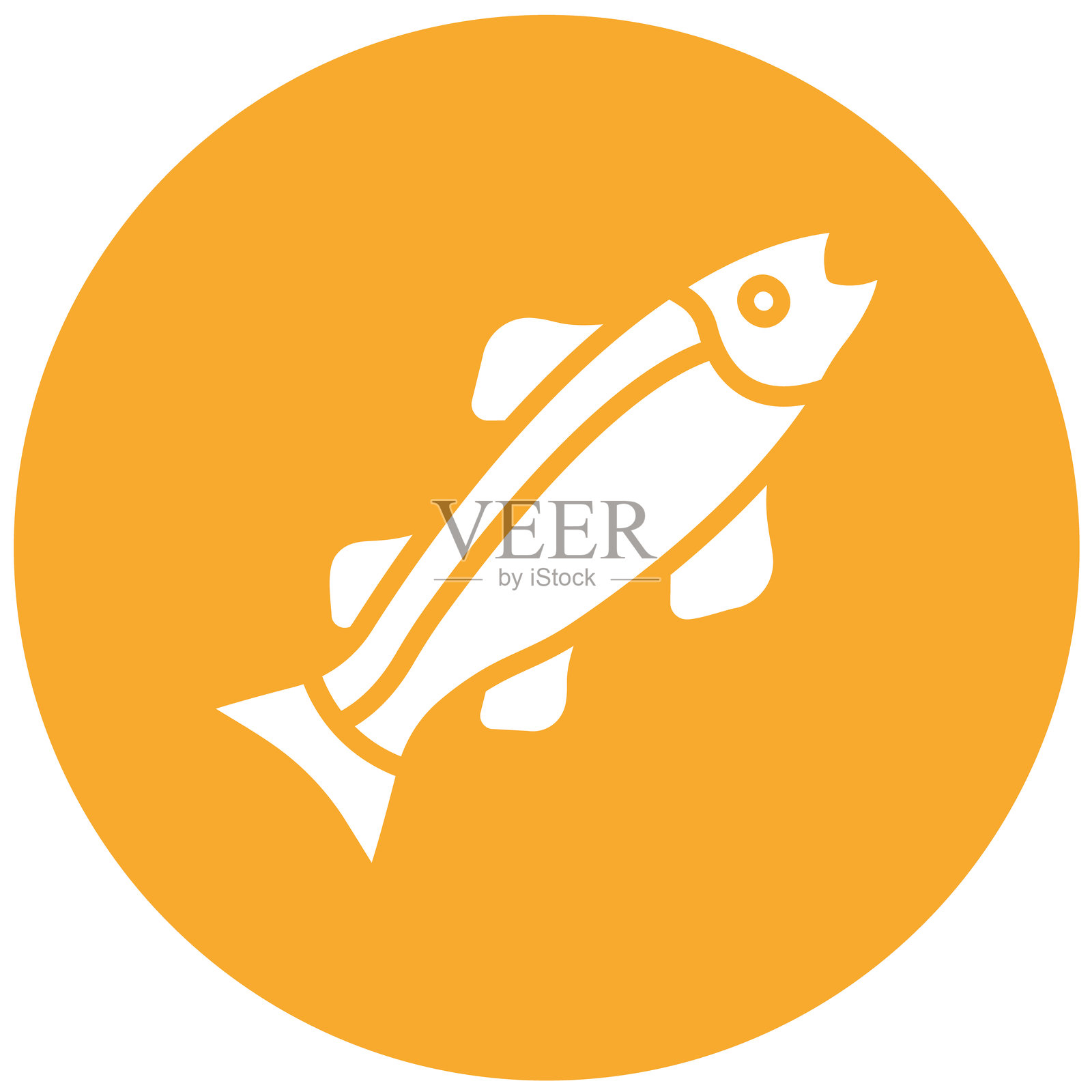 鲑鱼矢量图标设计插图插画图片素材