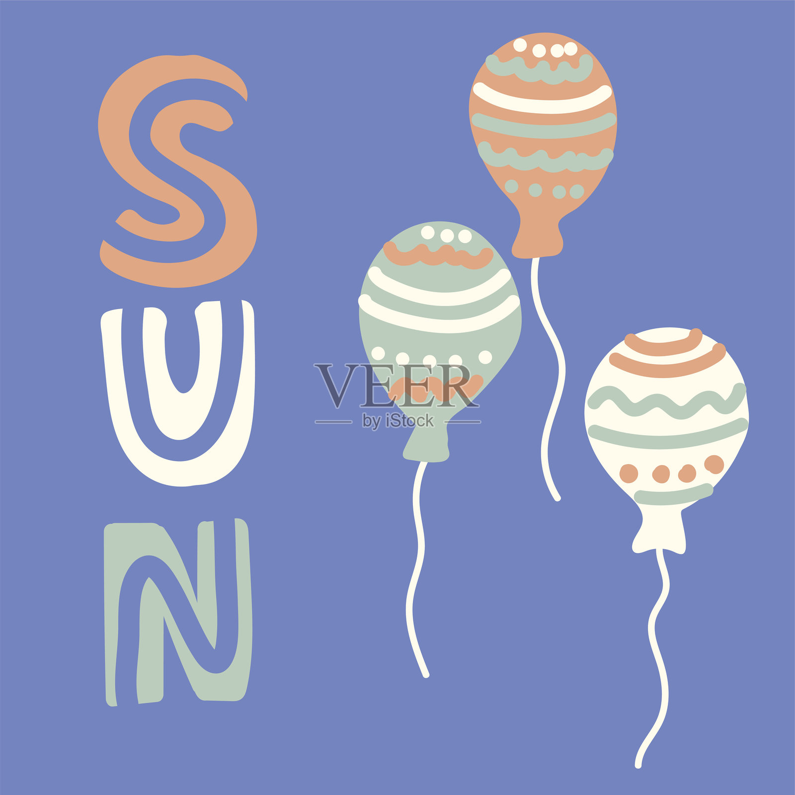 可爱的彩虹和夏天22的图片插画图片素材