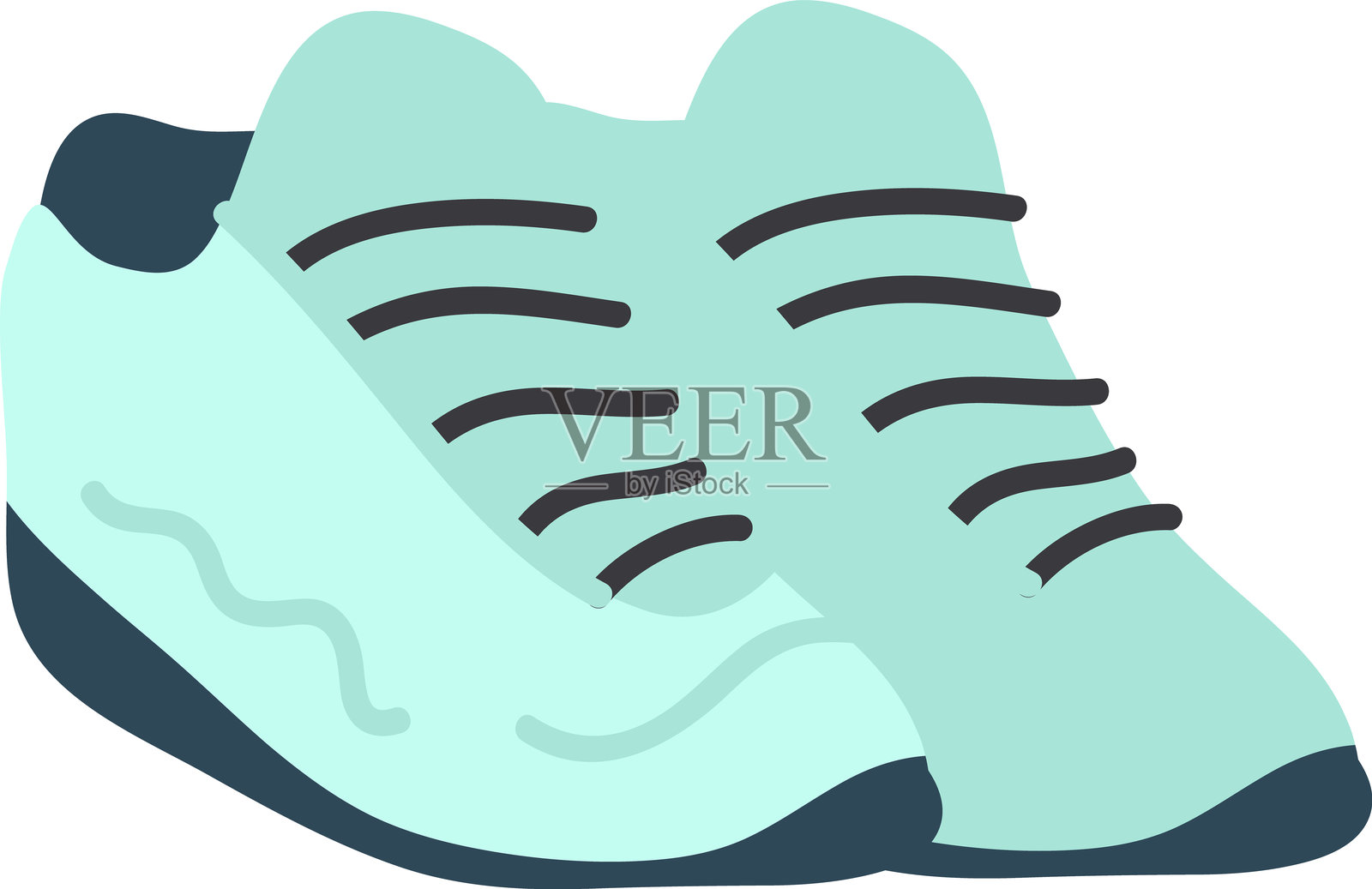 体育用品商店内部设备元素插画图片素材