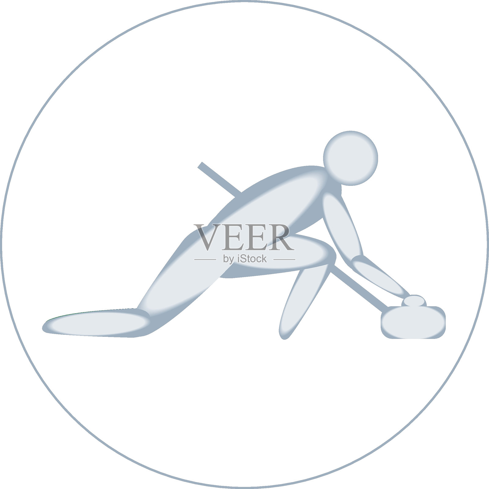 冰壶插画图片素材