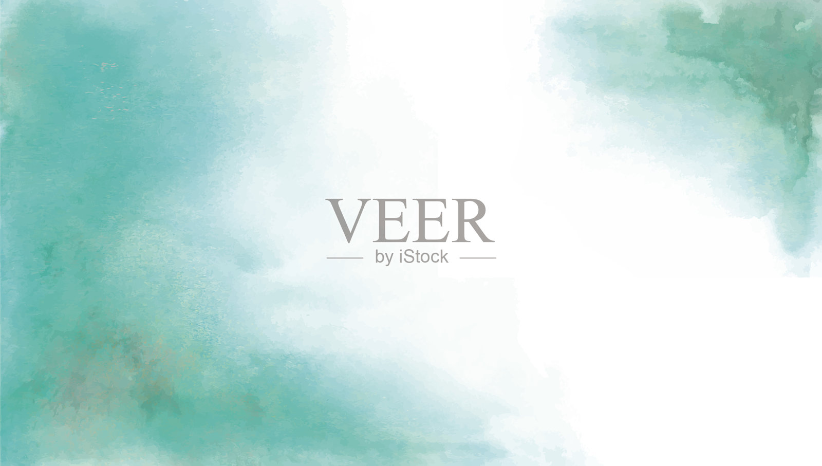 抽象水彩背景。青绿色。绿色。蓝色。白色。插画图片素材