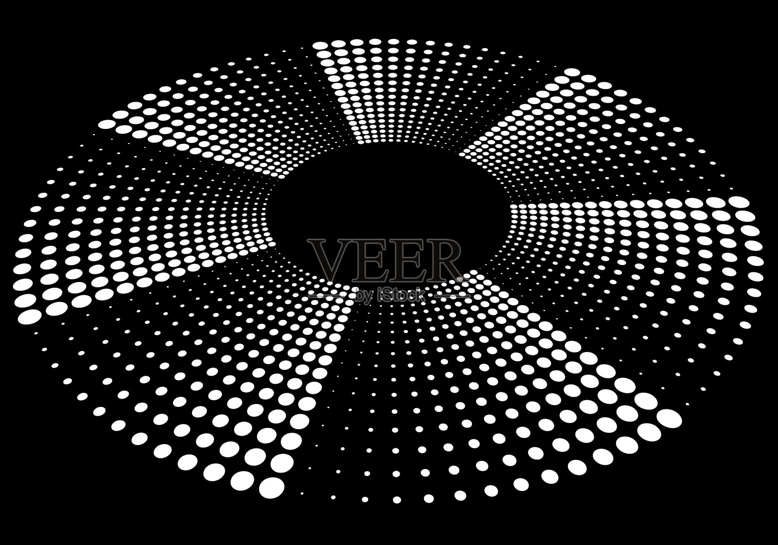 七个旋转部分中的点插画图片素材