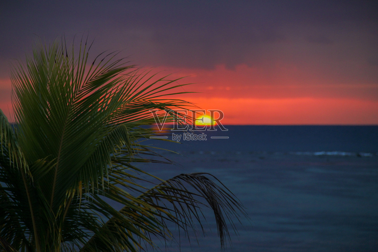 毛里求斯的日落照片摄影图片