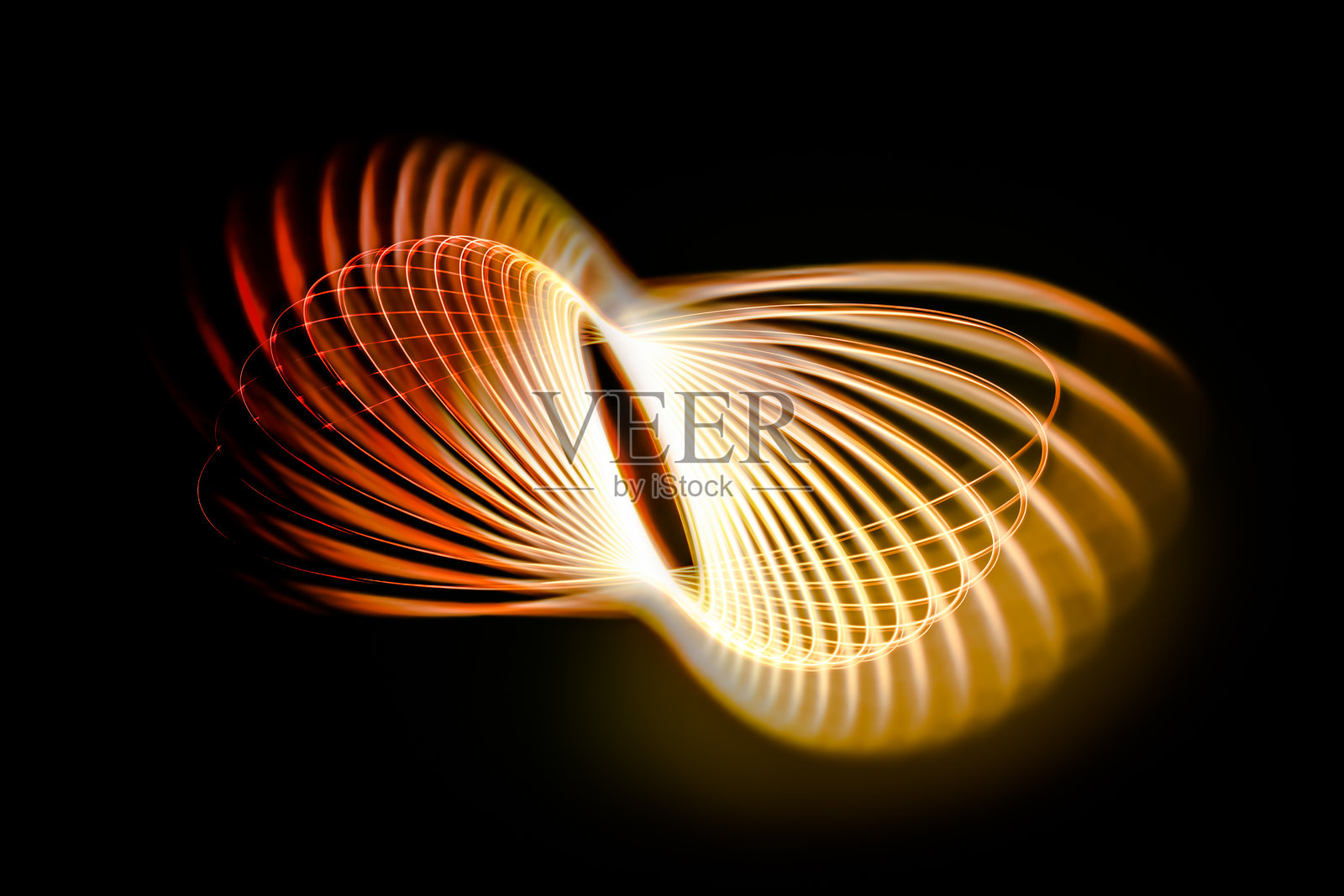 黑色背景下的光绘艺术照片摄影图片