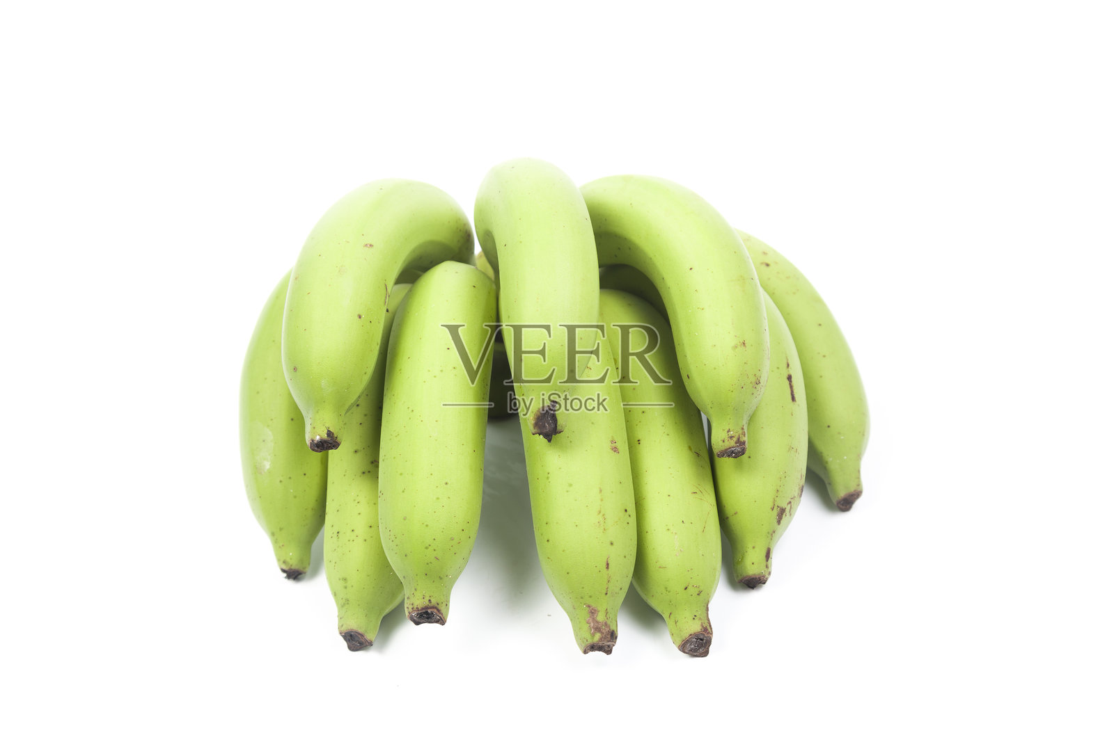 一串香蕉在白色背景下照片摄影图片