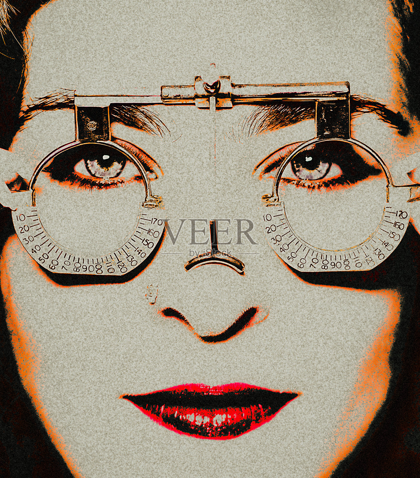 眼镜时尚与美丽。照片摄影图片