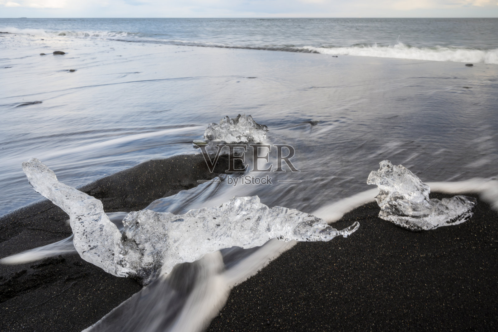 冰岛的钻石海滩照片摄影图片