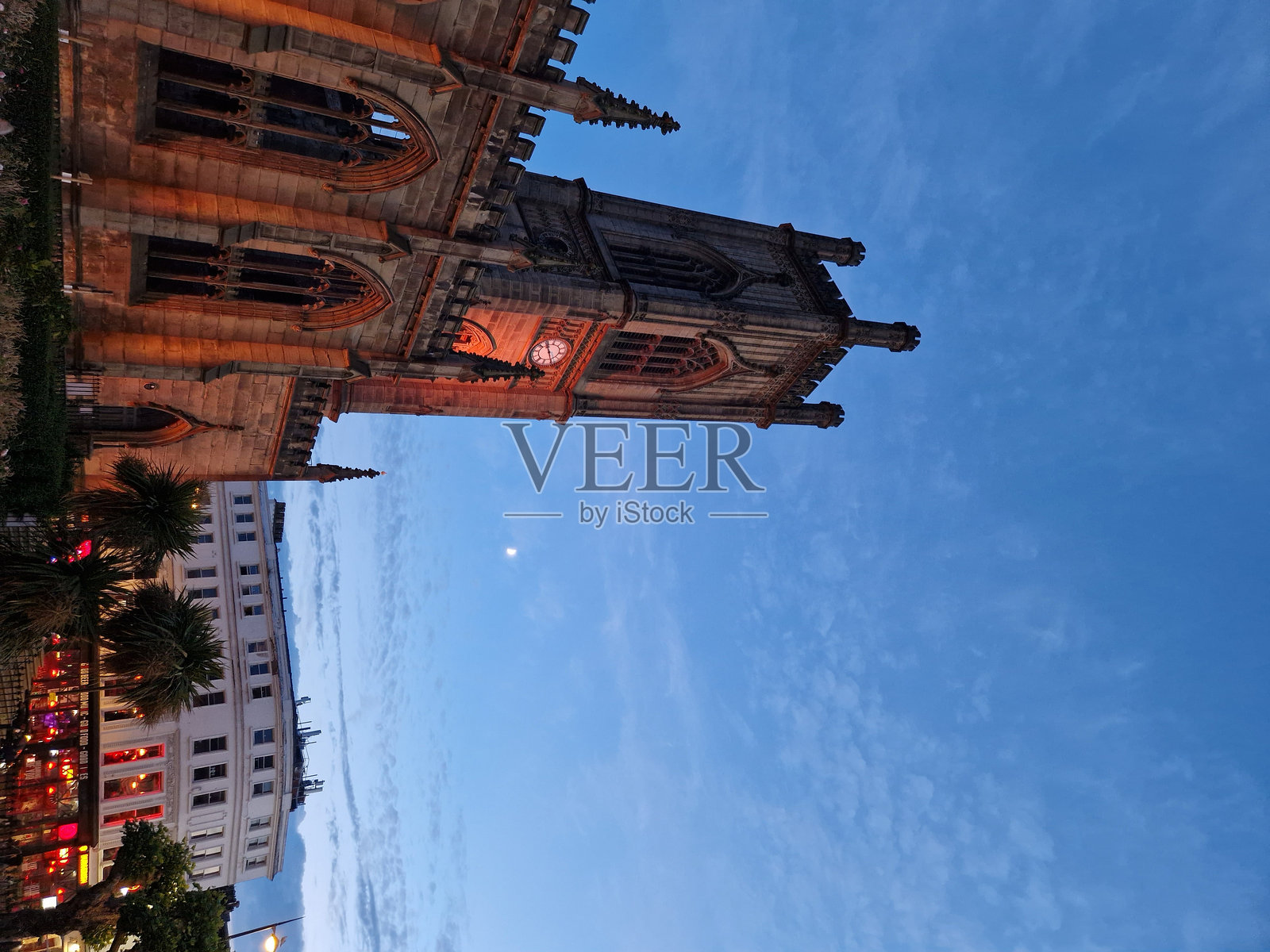 被轰炸的教堂，利物浦照片摄影图片