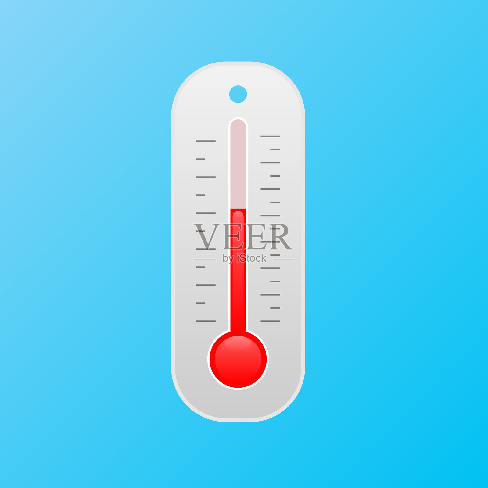 液体玻璃温度计插画图片素材