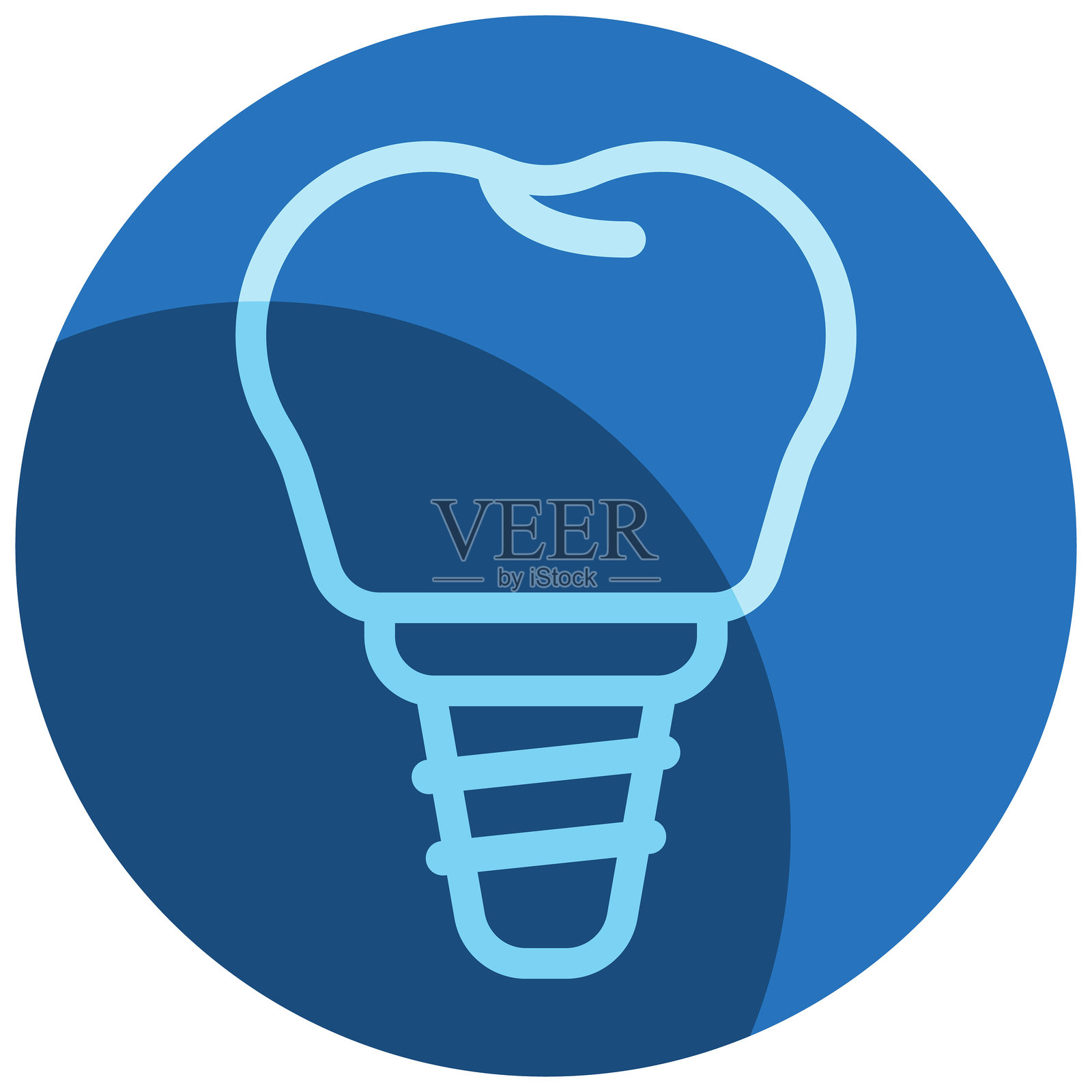 牙科植体口腔健康装置牙医基台骨结构插画图片素材