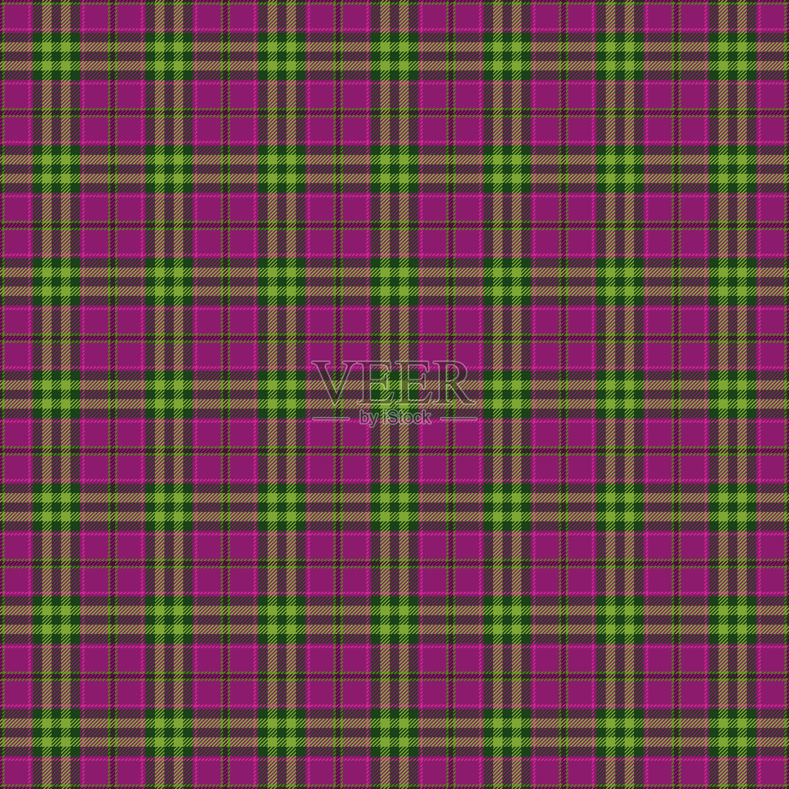 热粉色和酸橙绿色格子无缝图案插画图片素材