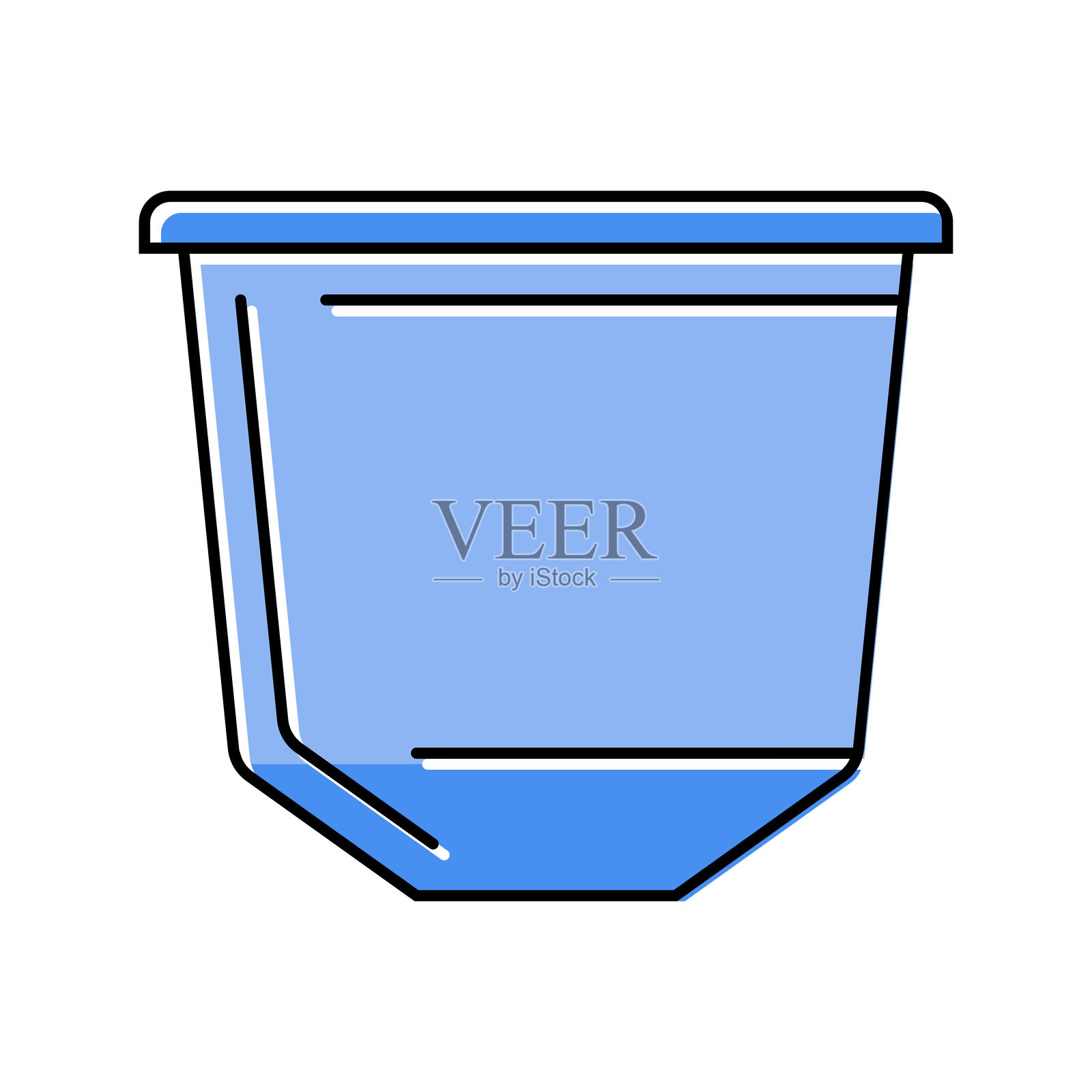 咖啡胶囊塑料包装颜色图标矢量插图插画图片素材