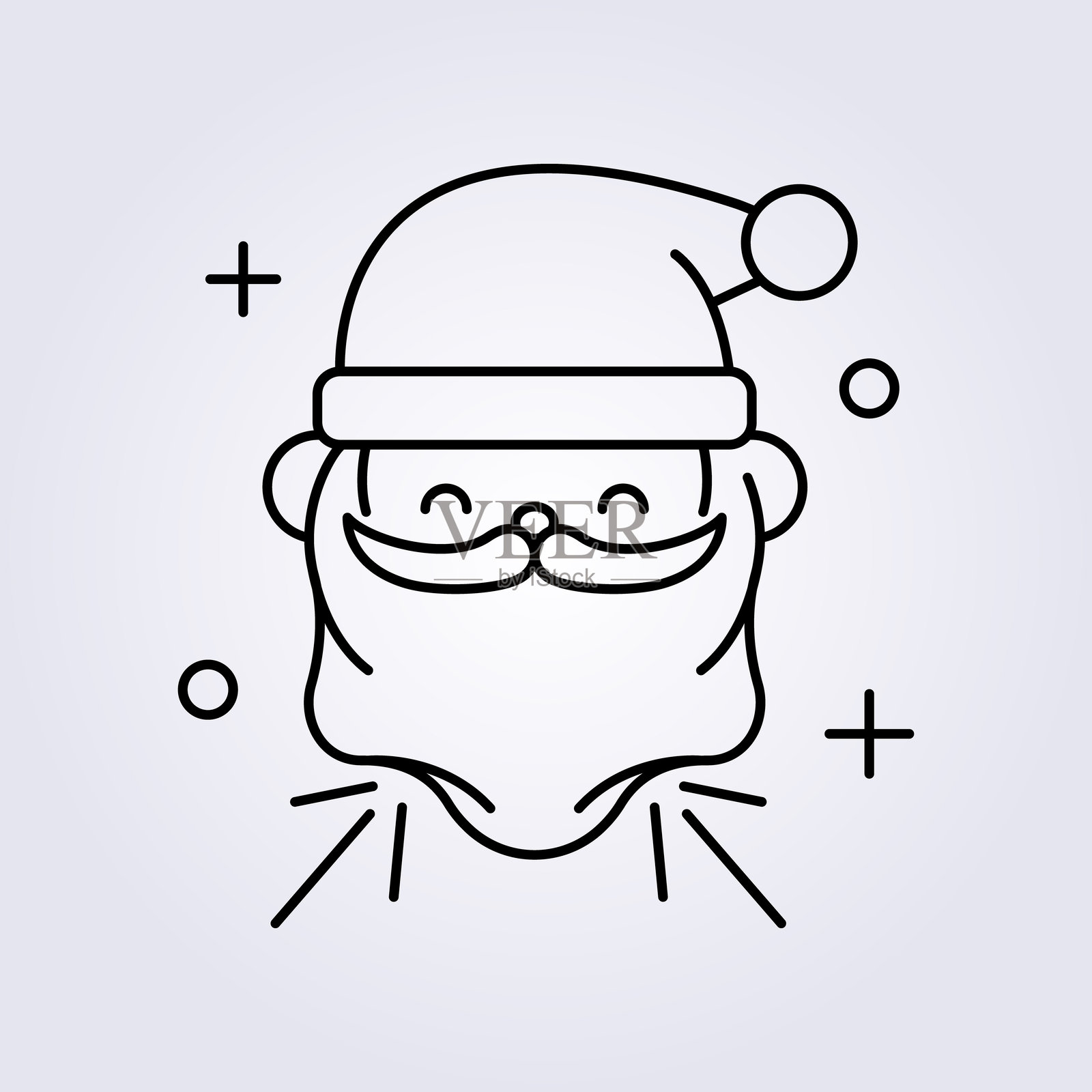 圣诞老人图标插图矢量设计插画图片素材