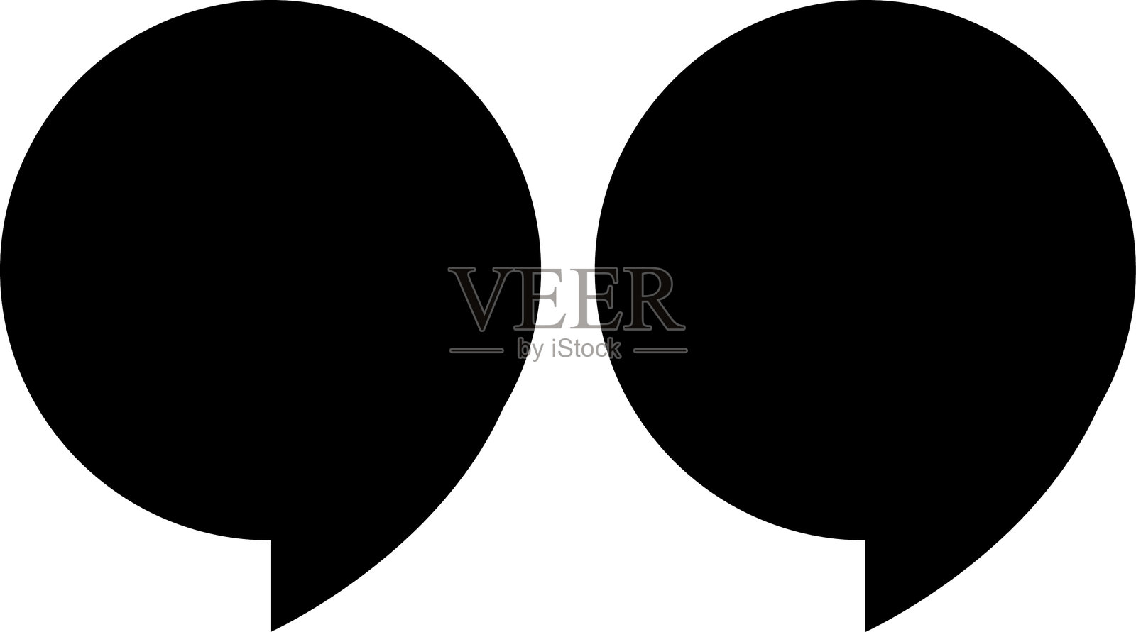 黑色引号图标矢量图。插画图片素材