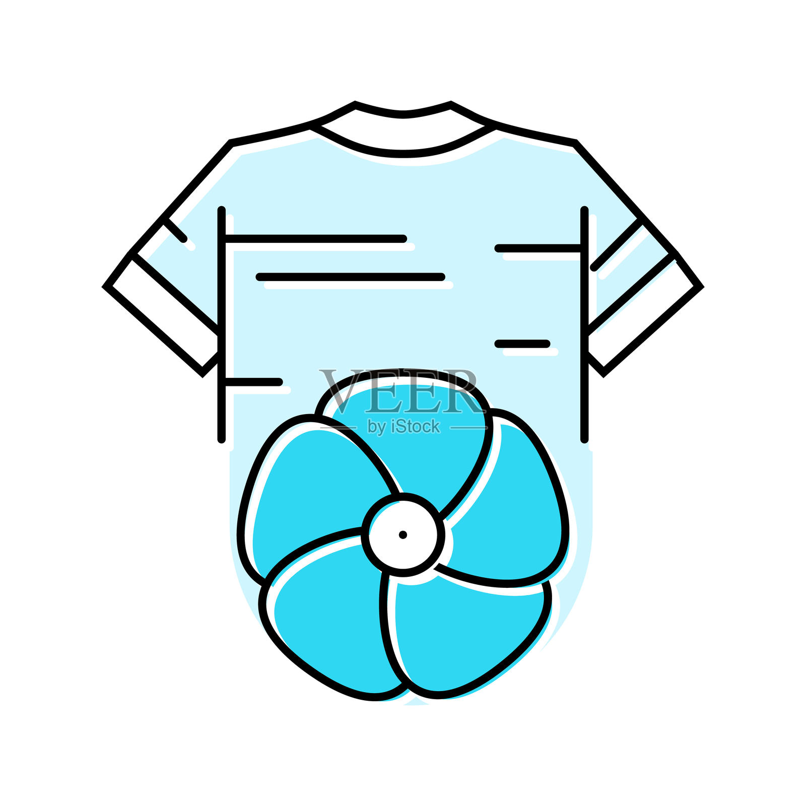 亚麻服装可持续时尚颜色图标矢量插图插画图片素材