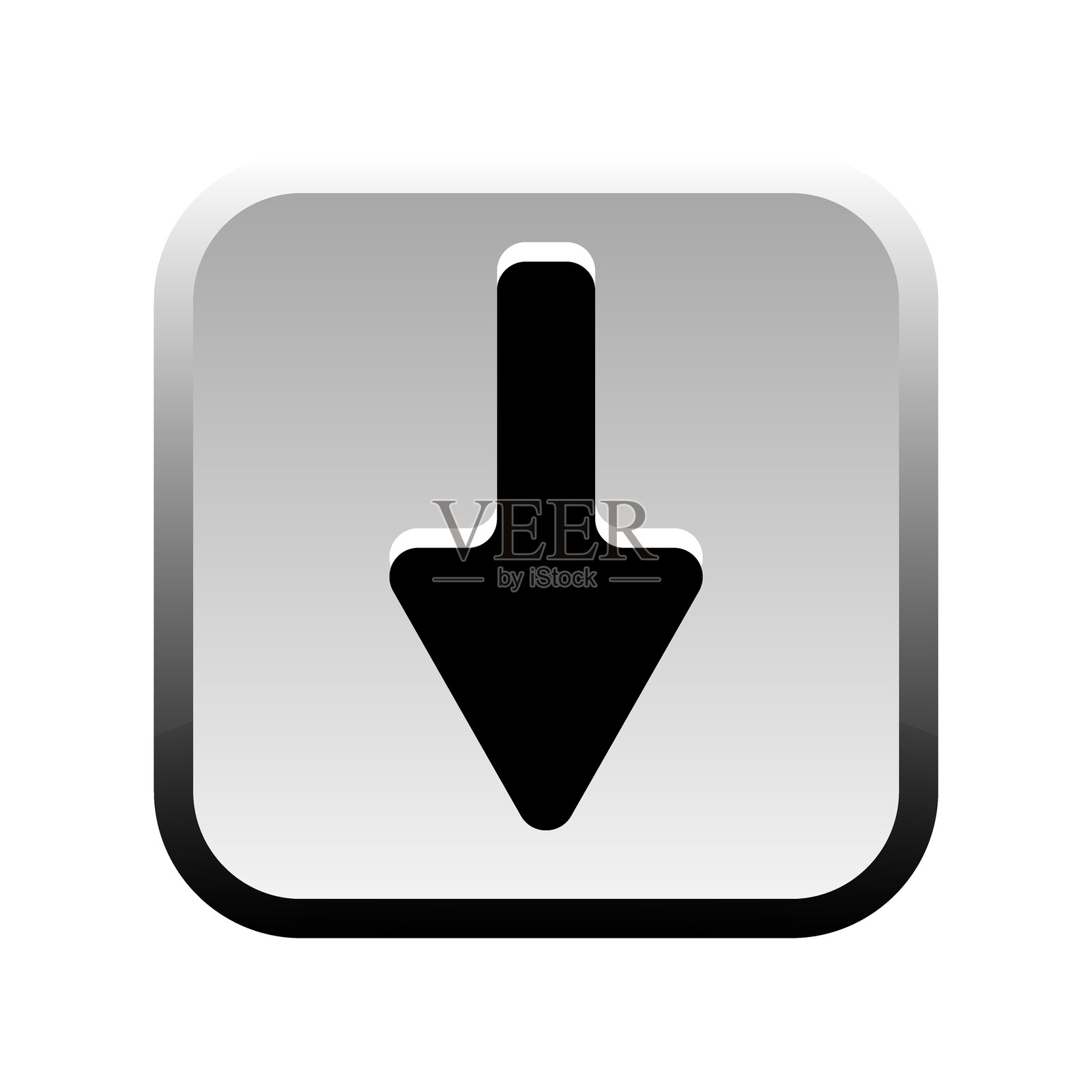 带箭头图标的方形按钮插画图片素材