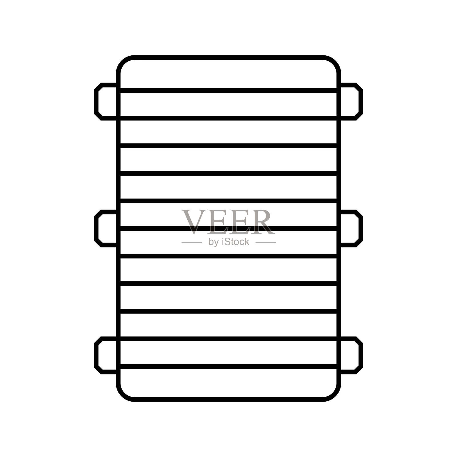 车顶行李架配件线条图标插图插画图片素材