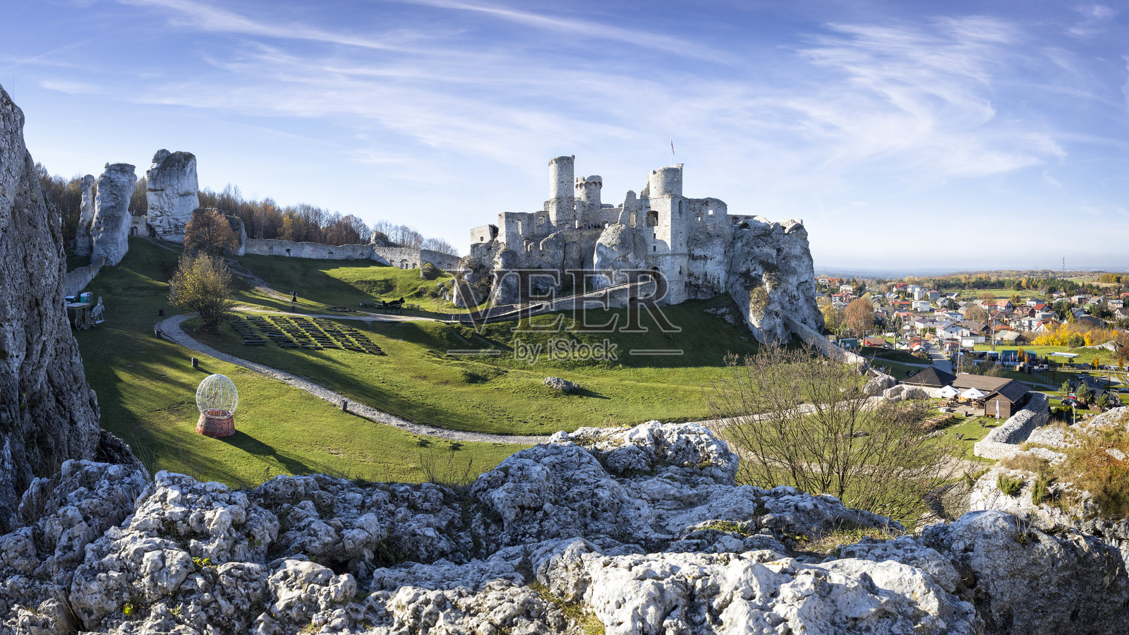 波兰的假期 - 奥格罗杰涅茨城堡照片摄影图片