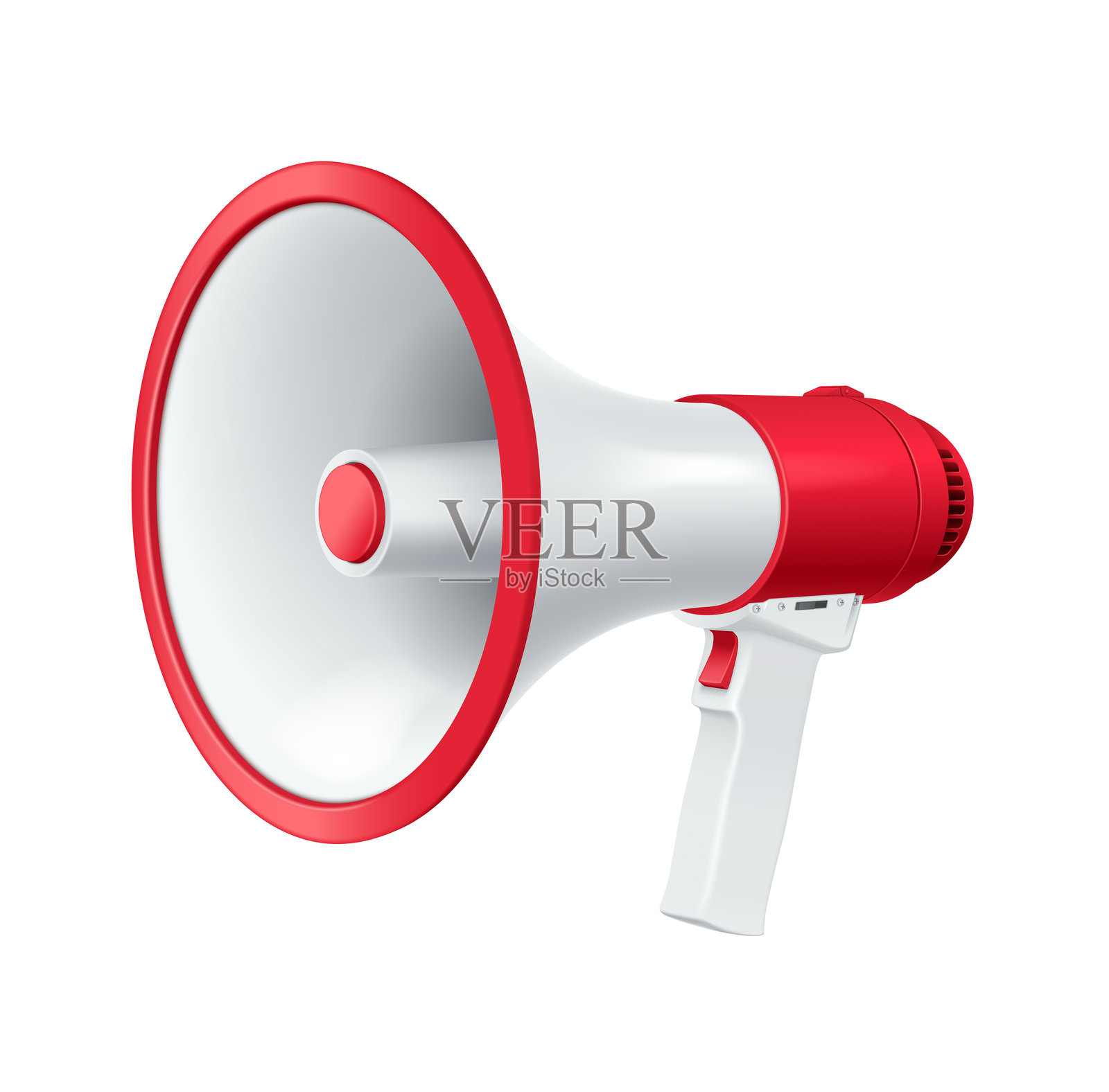 现代手柄喇叭逼真矢量插图插画图片素材