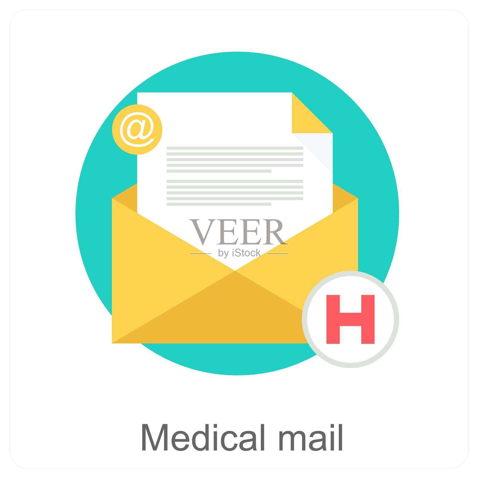 医疗邮件插画图片素材