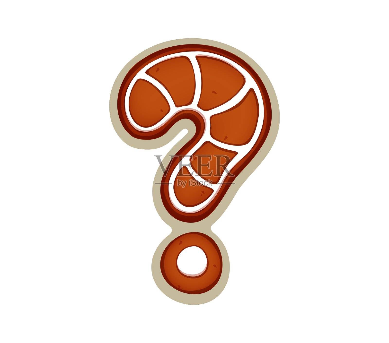 圣诞饼干字体姜饼饼干问题插画图片素材