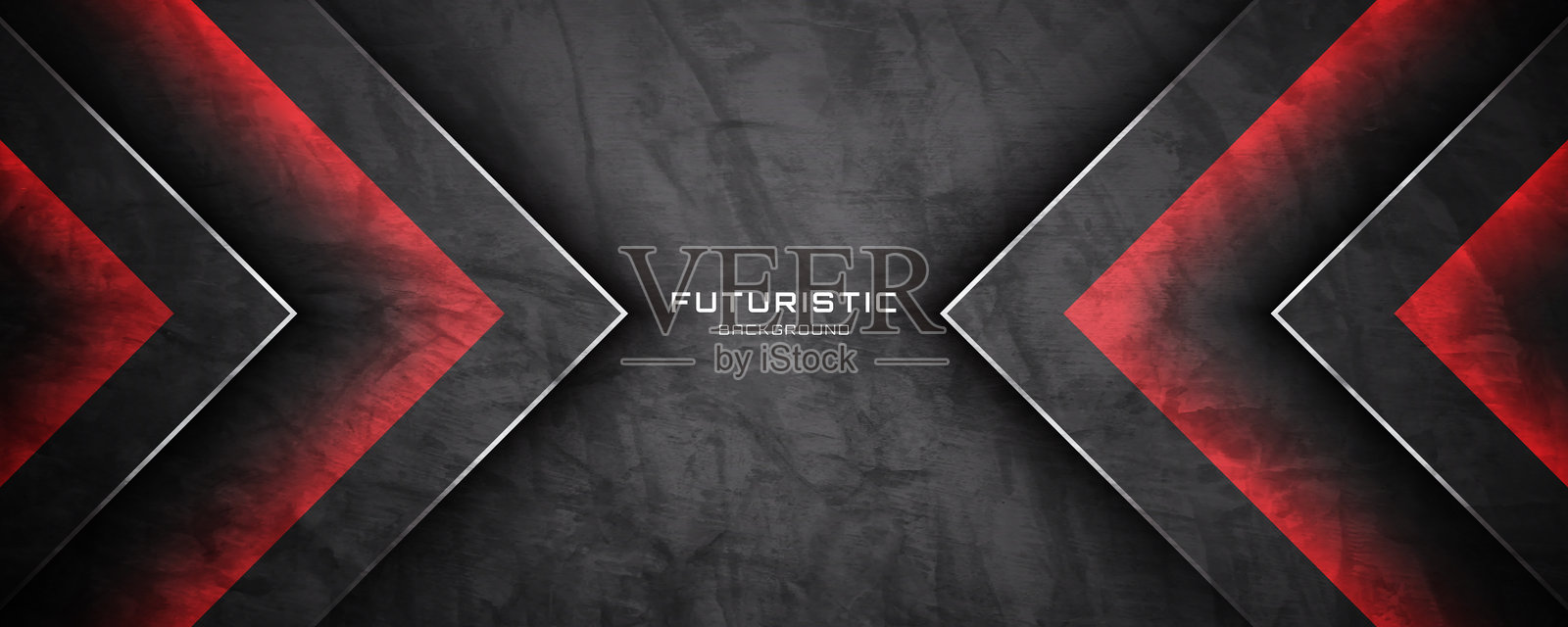 3D黑色粗糙磨损抽象背景，深色空间上重叠层次，带有红色光效装饰。汽车横幅，带箭头线条。现代图形设计元素，切割风格概念，适用于网页、传单、卡片或宣传册封面。插画图片素材