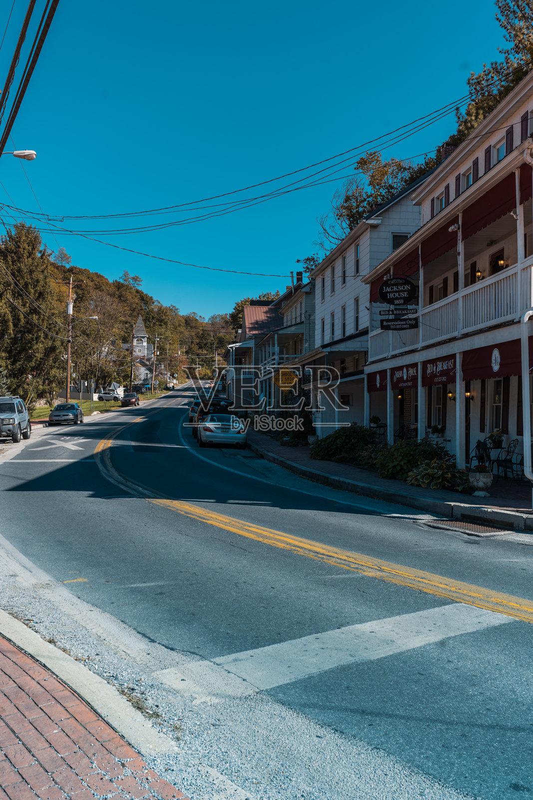 宾夕法尼亚州的小镇铁路照片摄影图片