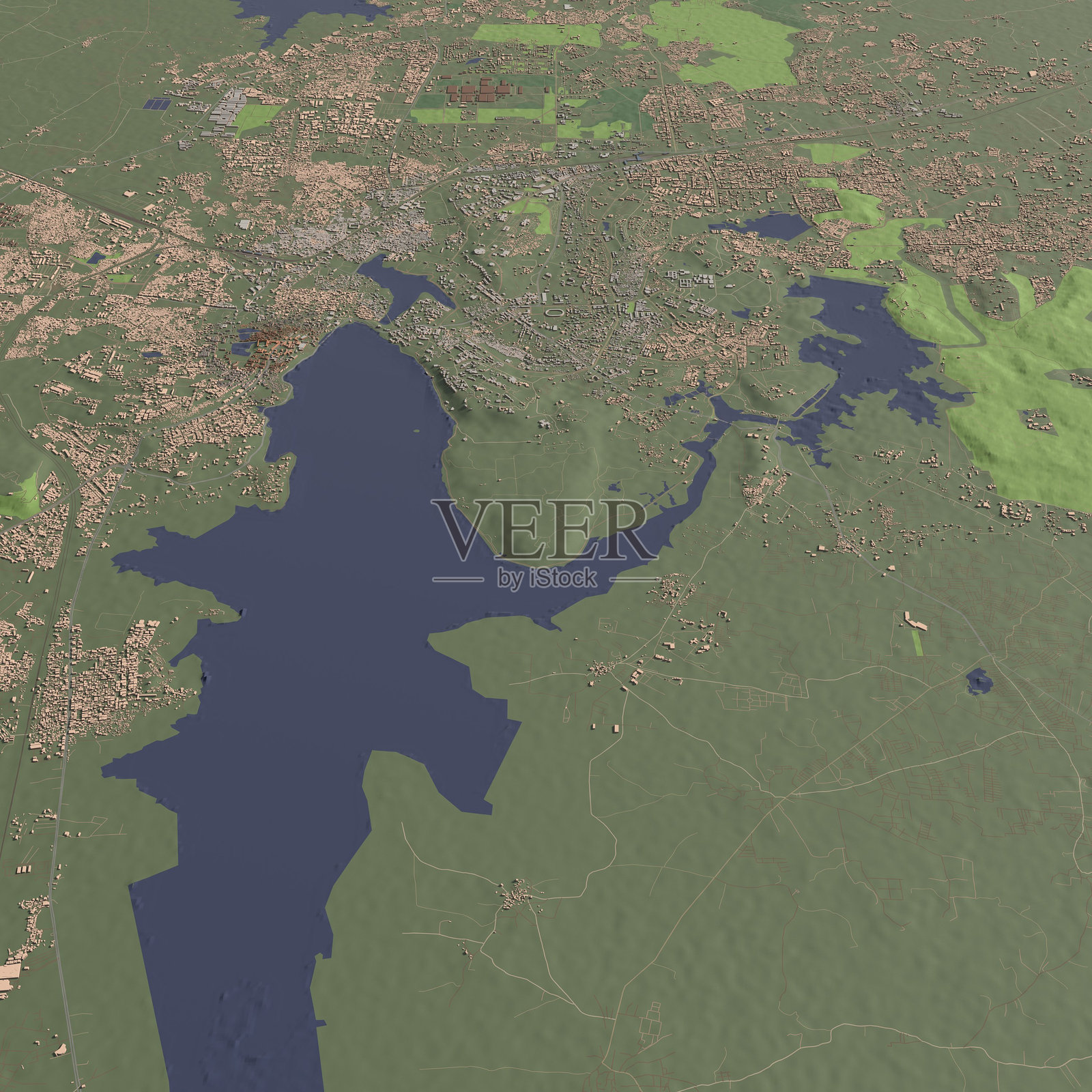 印度博帕尔的城市和城市生活的3D插图照片摄影图片