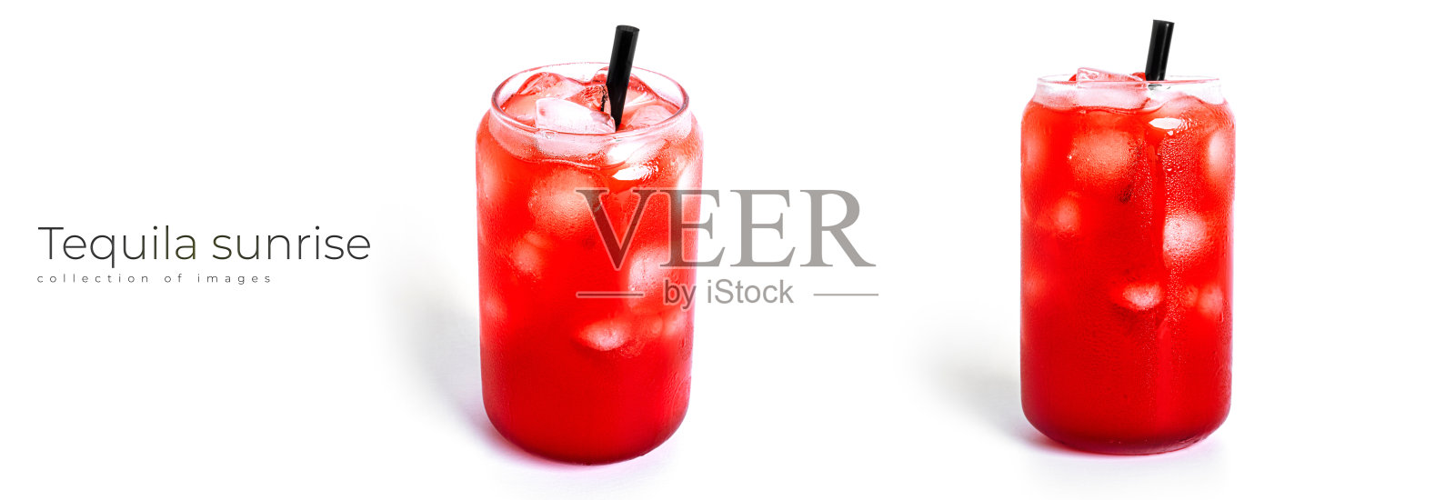 红色鸡尾酒在白色背景上独立展示。照片摄影图片