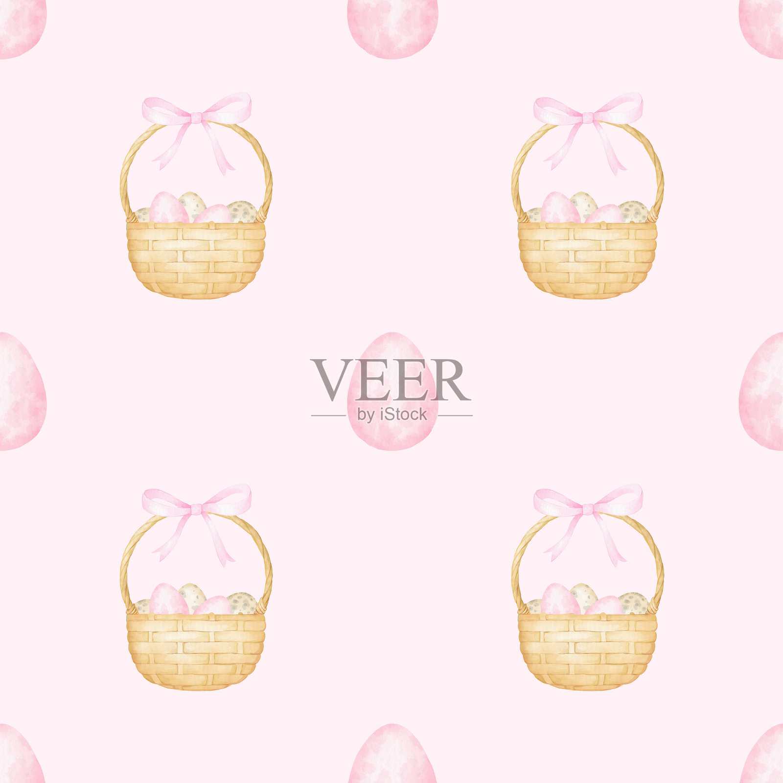 复活节篮子插画图片素材