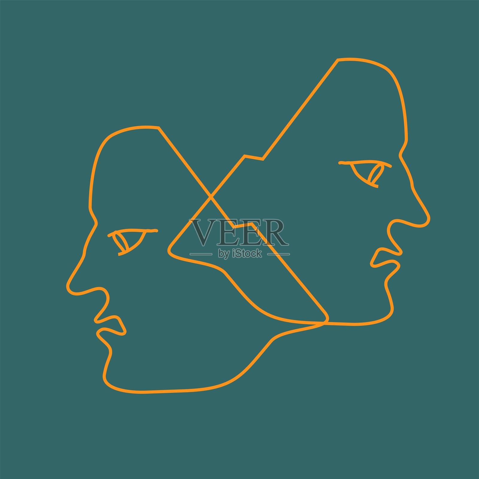 剧院海报标志面孔徽标插画图片素材