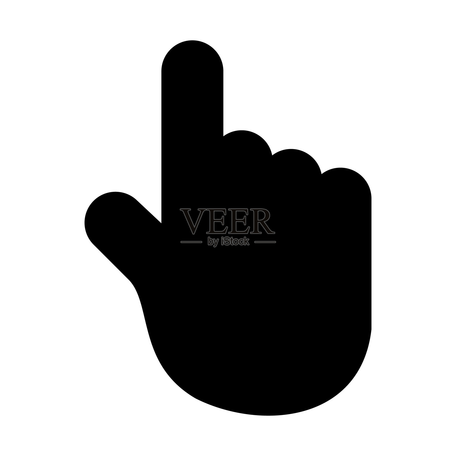 手指光标图标。手点击图标。手光标图标。光标图标。矢量手指指针。插画图片素材