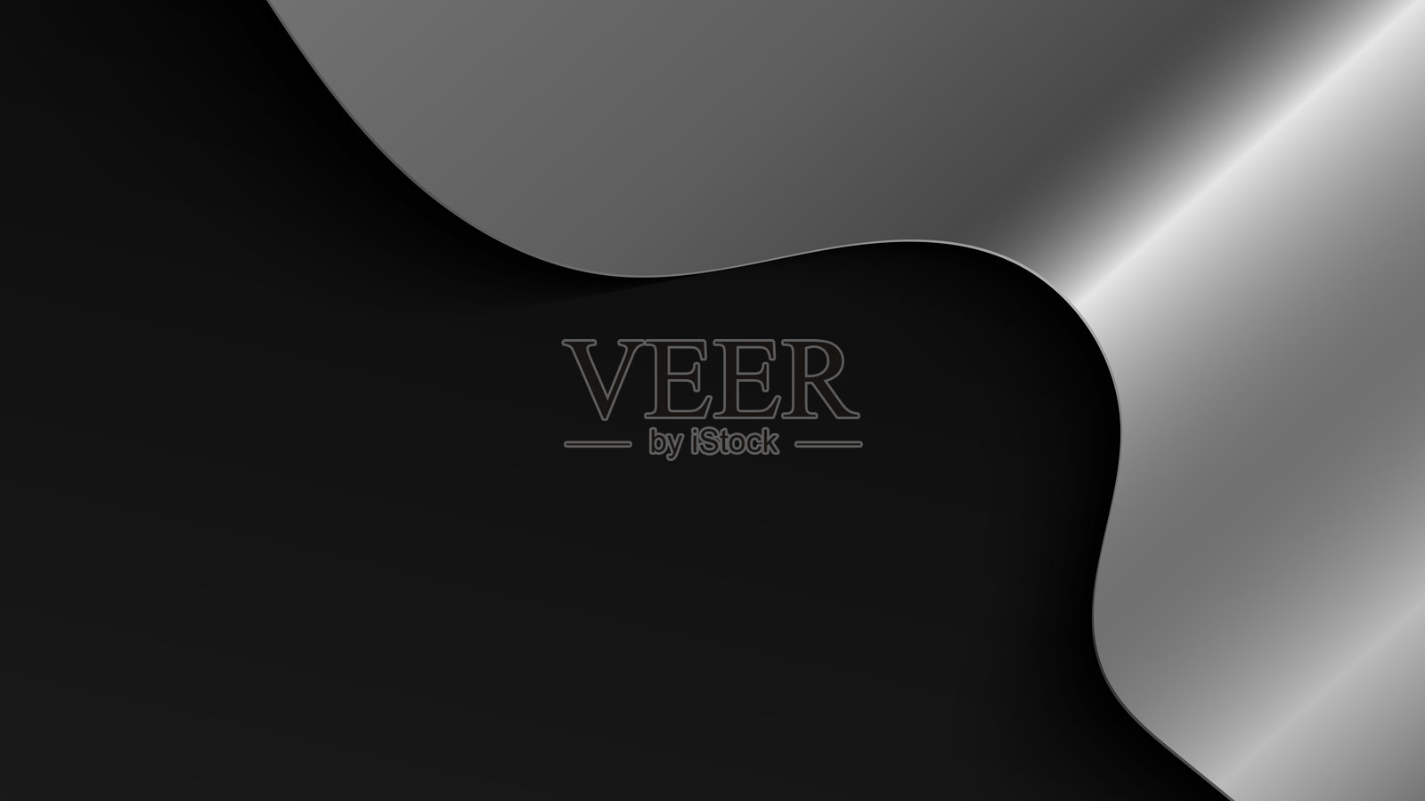 银色布料在灰色背景上。插画图片素材