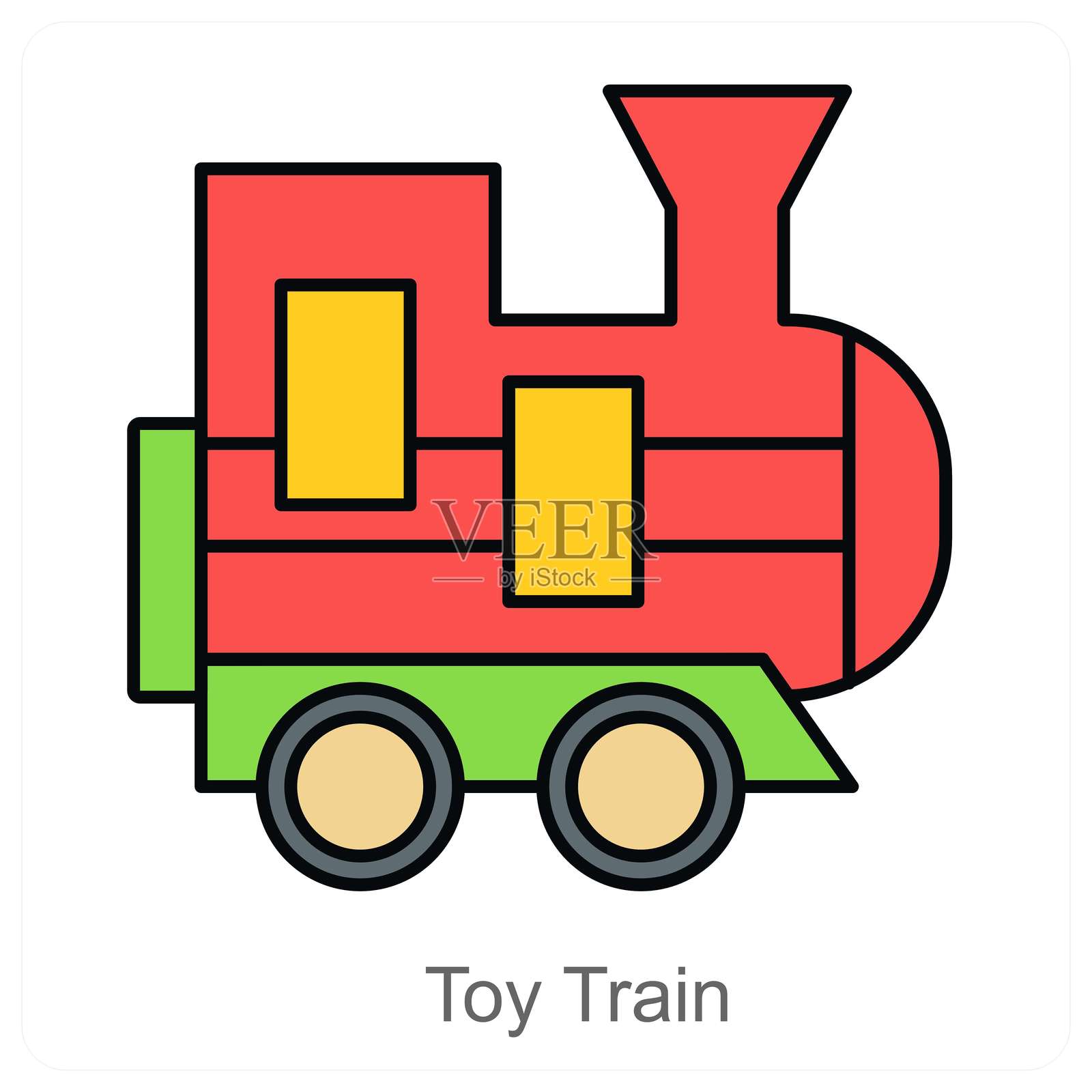 玩具火车插画图片素材