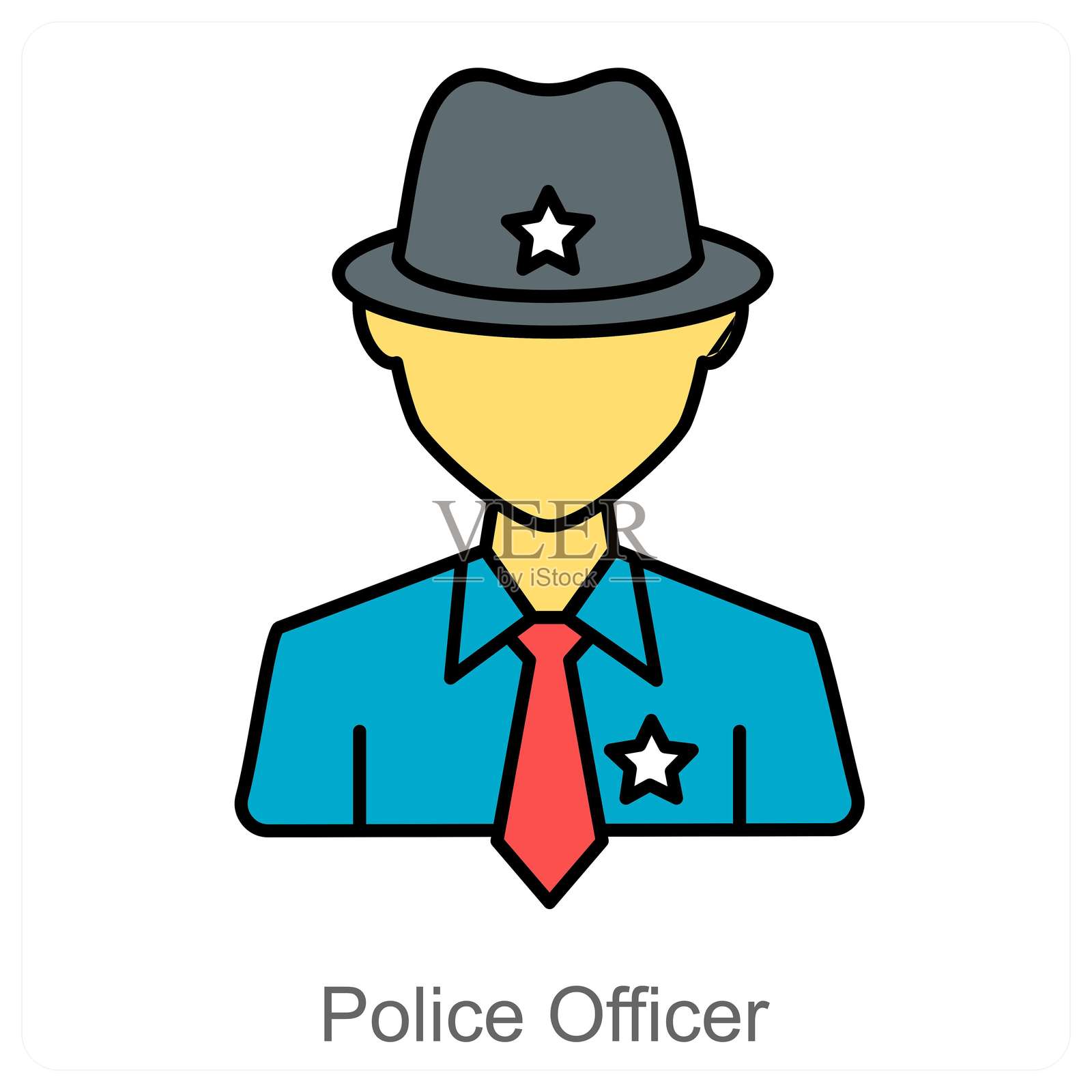 警察插画图片素材