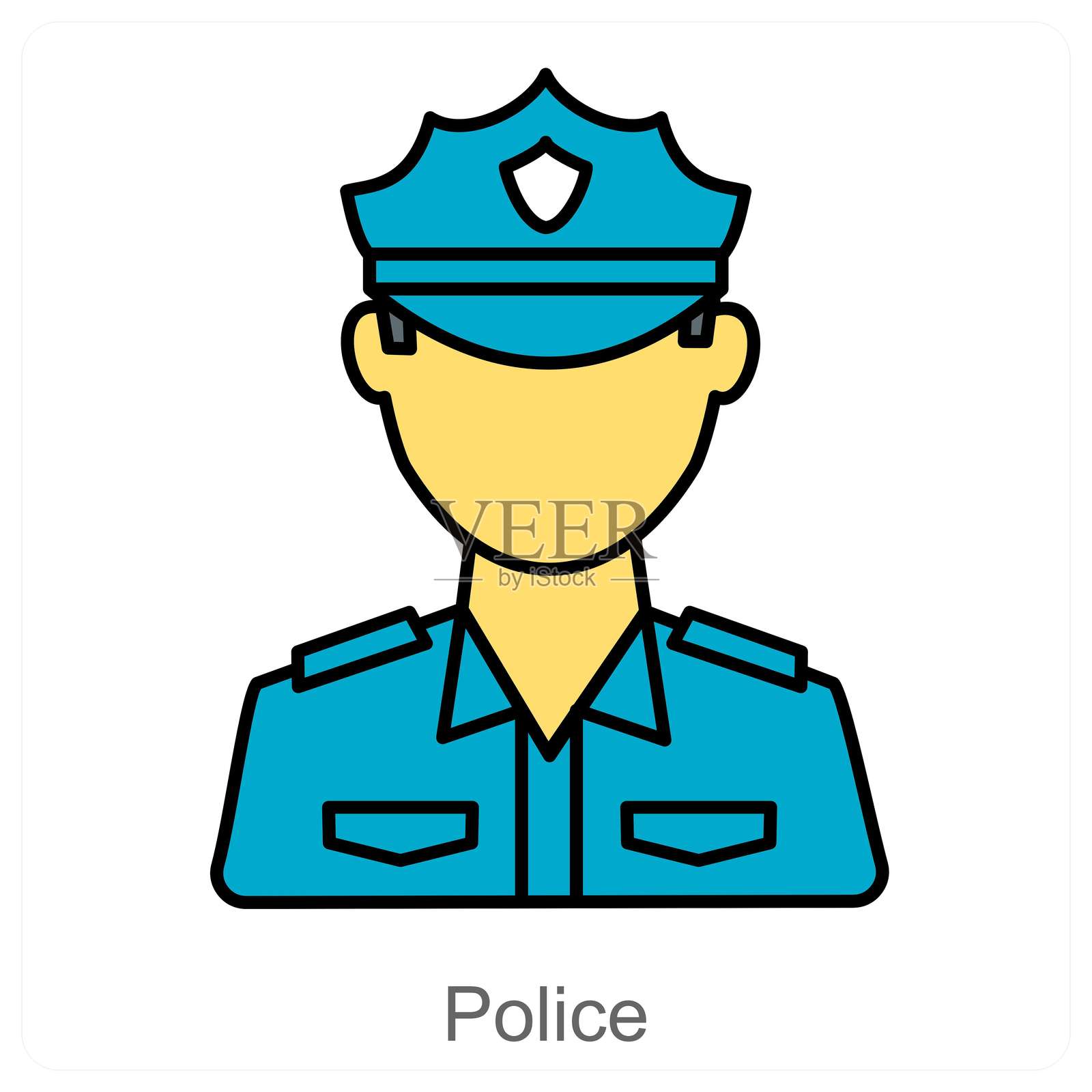 警察插画图片素材